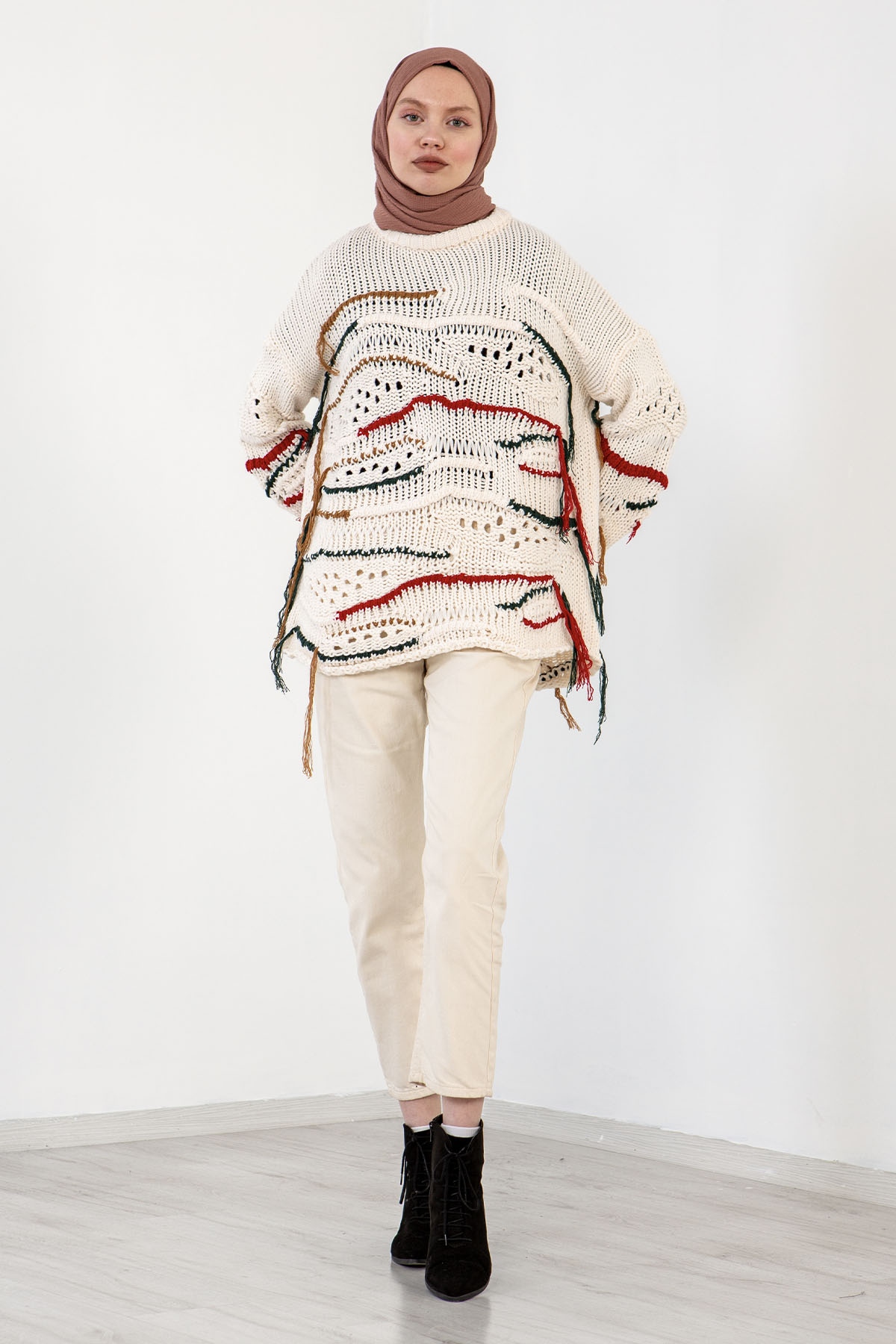 4092 Spor Kazak Tek - Yesil_bordo - 2