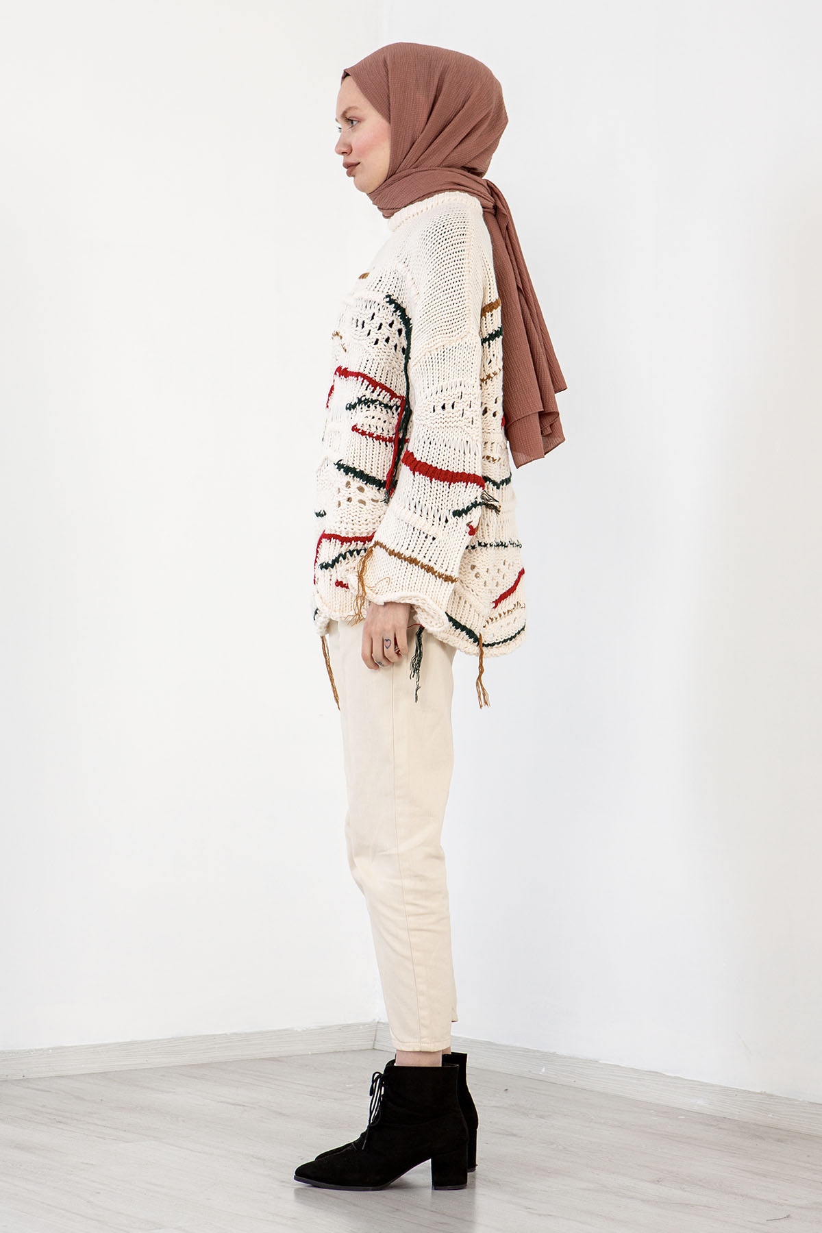 4092 Spor Kazak Tek - Yesil_bordo - 4