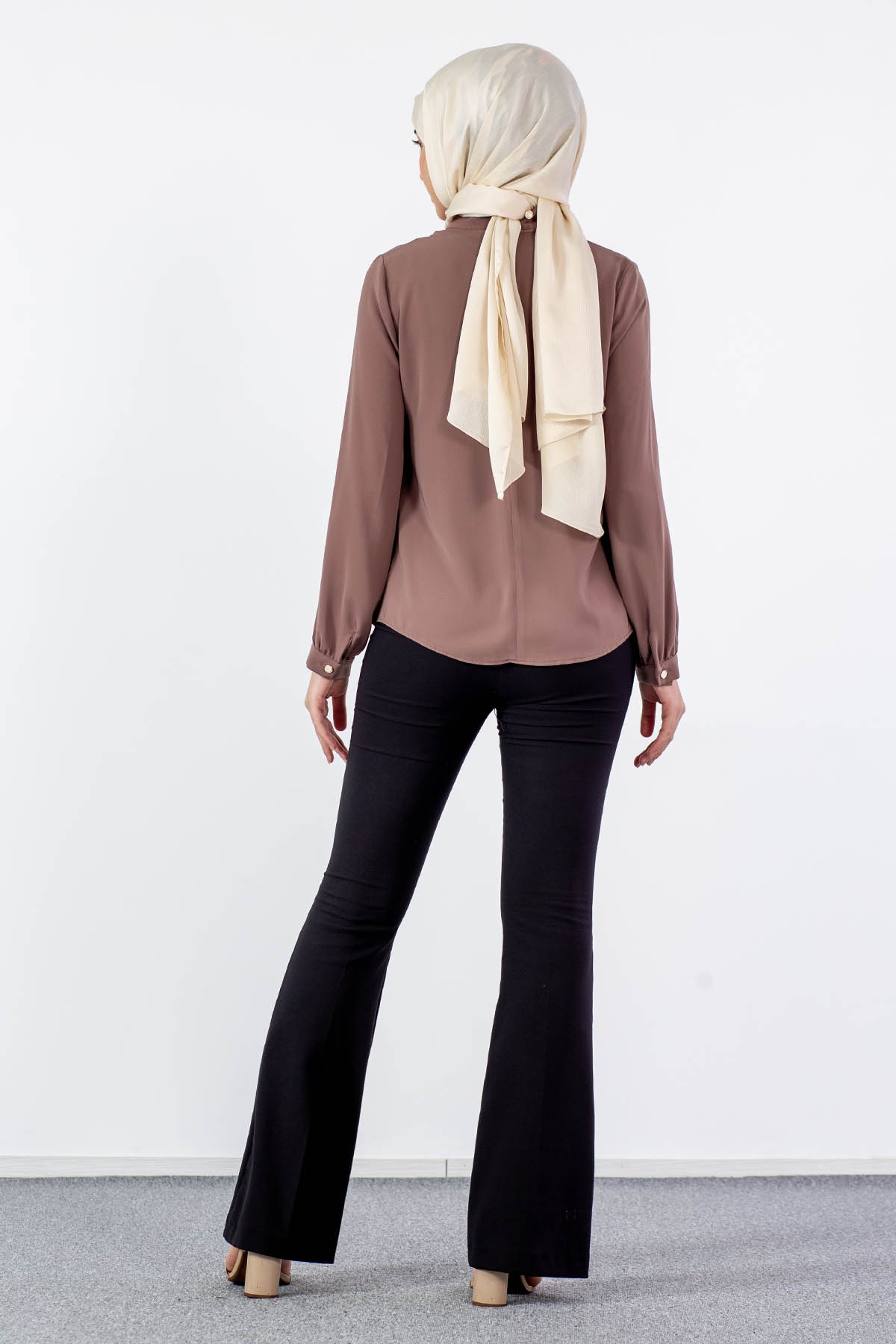 4100 Bluz 40-48 - Kahve - 4