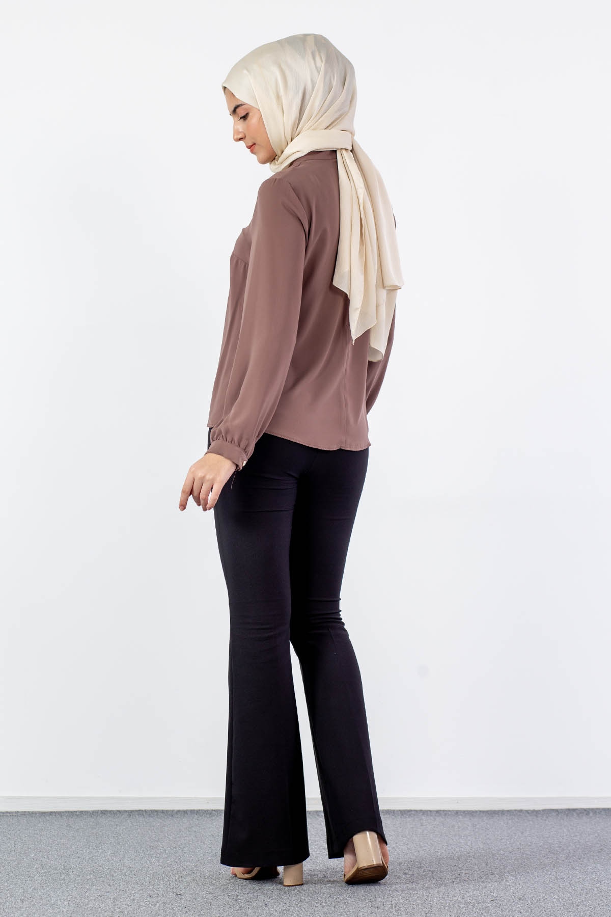 4100 Bluz 40-48 - Kahve - 5