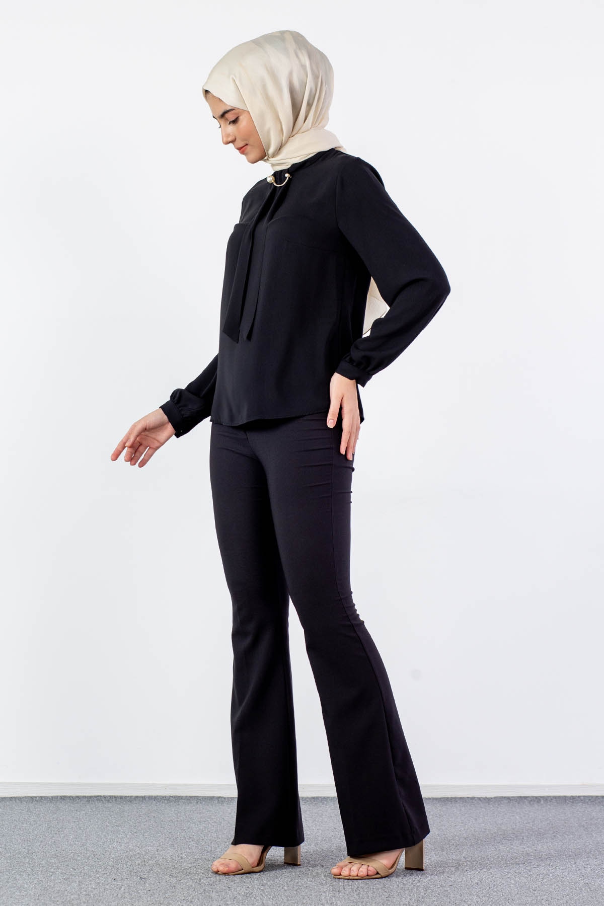 4100 Bluz 40-48 - Siyah - 3