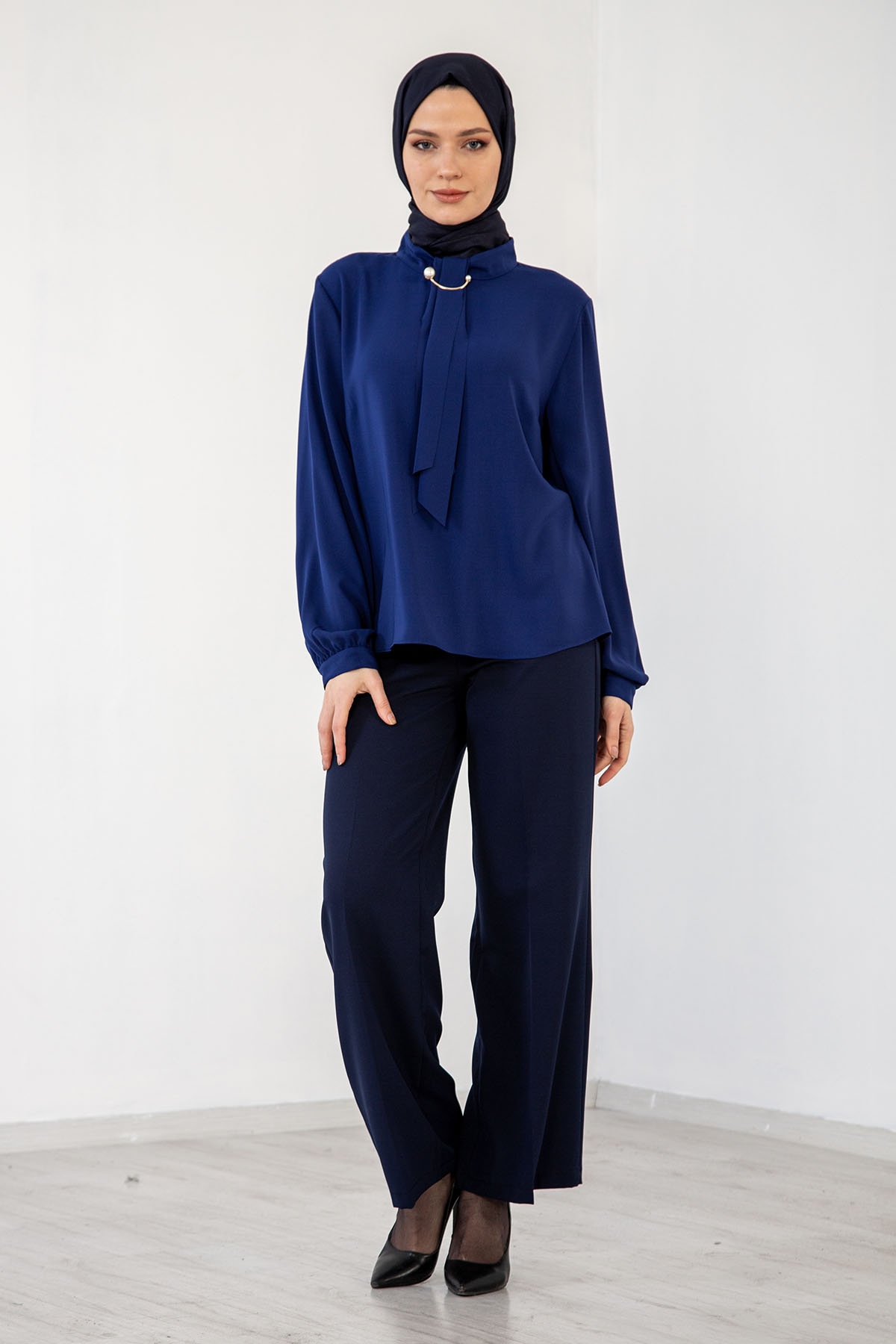 4100 Bluz 46-52 - Lacivert - 1