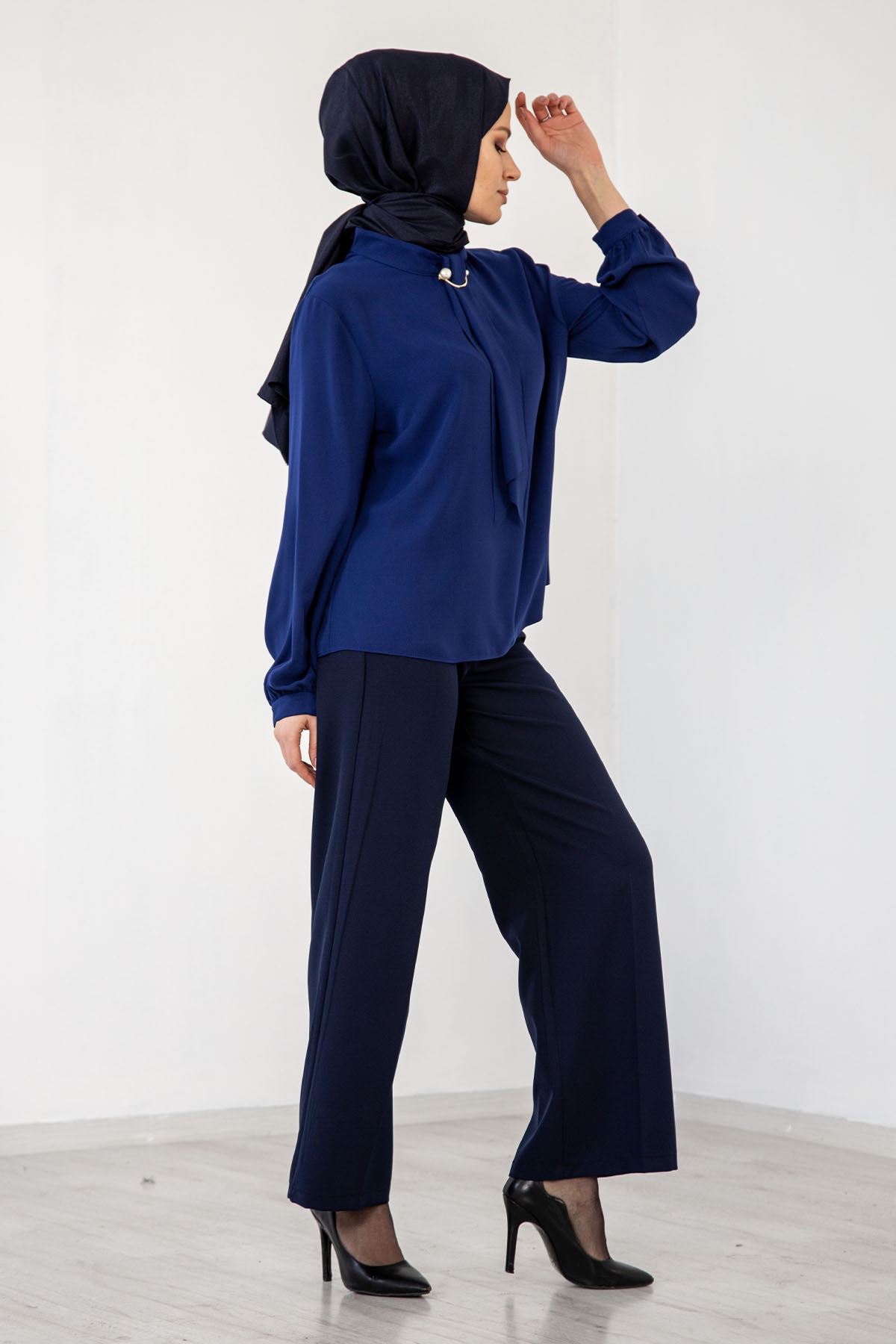 4100 Bluz 46-52 - Lacivert - 5