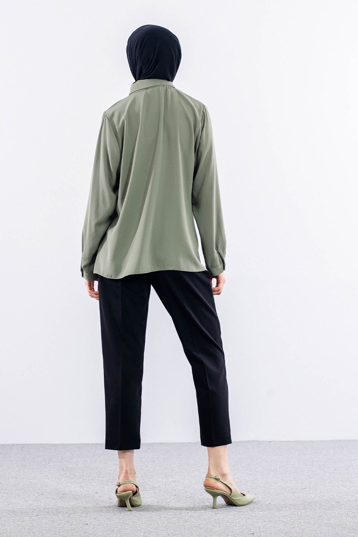 4114 Gömlek 44-52 - Haki - 6