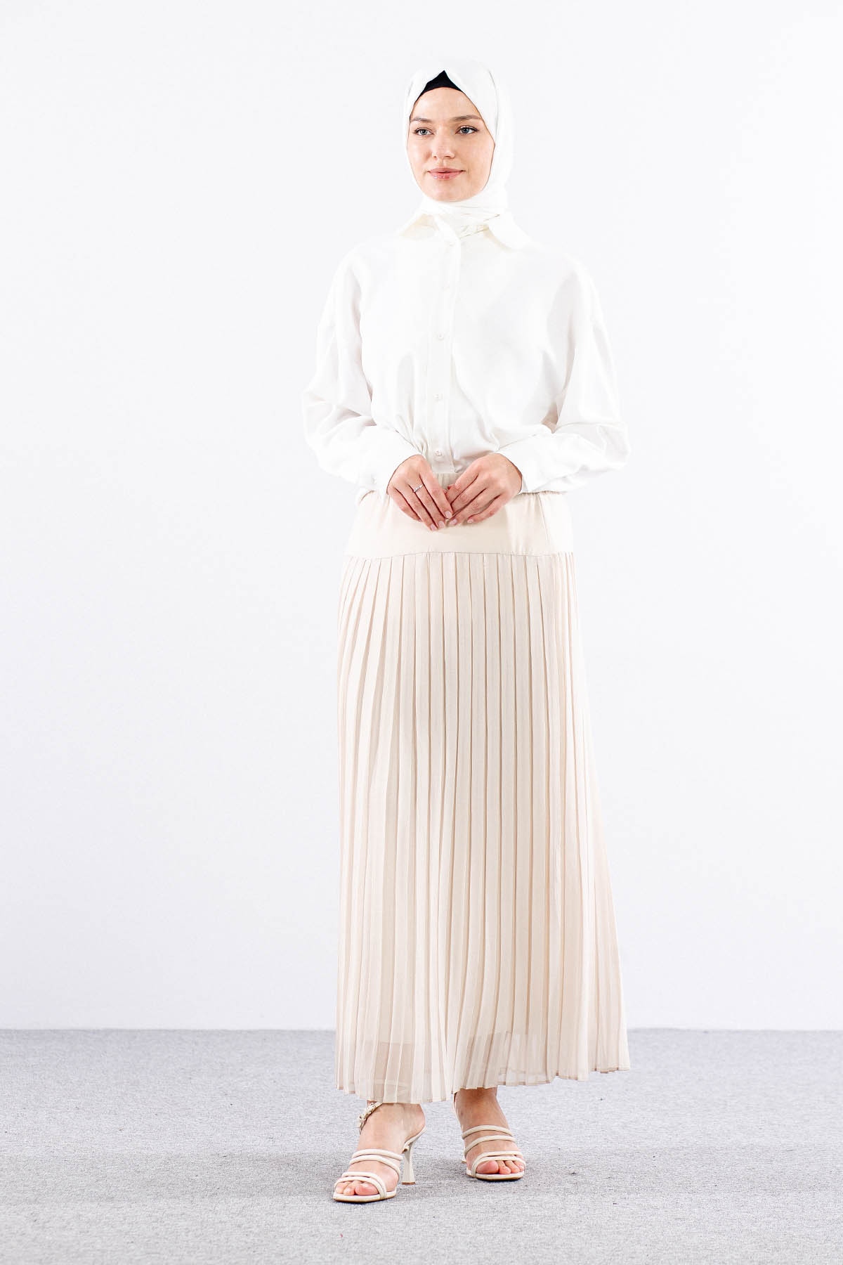 413 şfn Etek 1-6 G.plise - Tas - 1