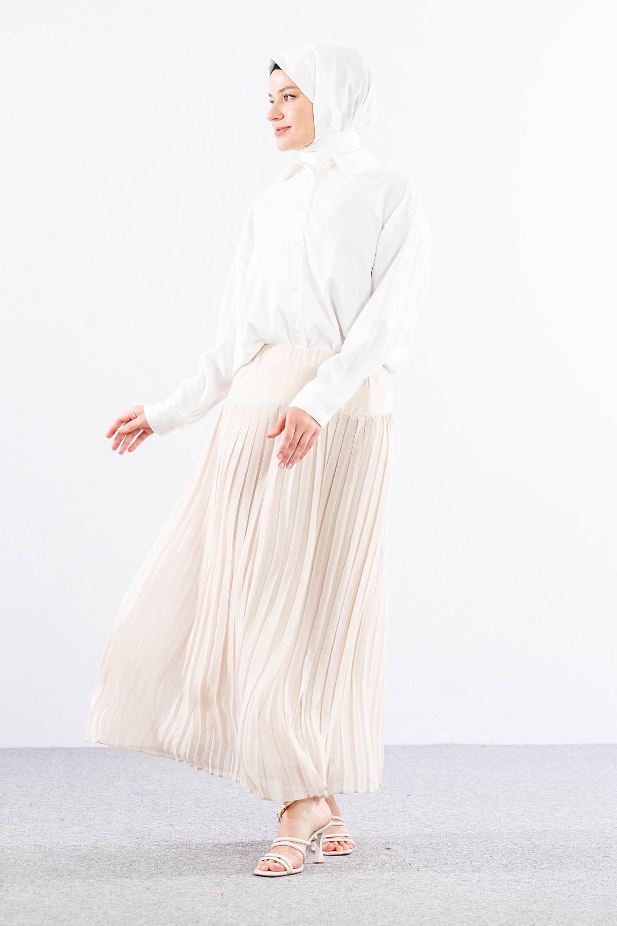 413 şfn Etek 1-6 G.plise - Tas - 2