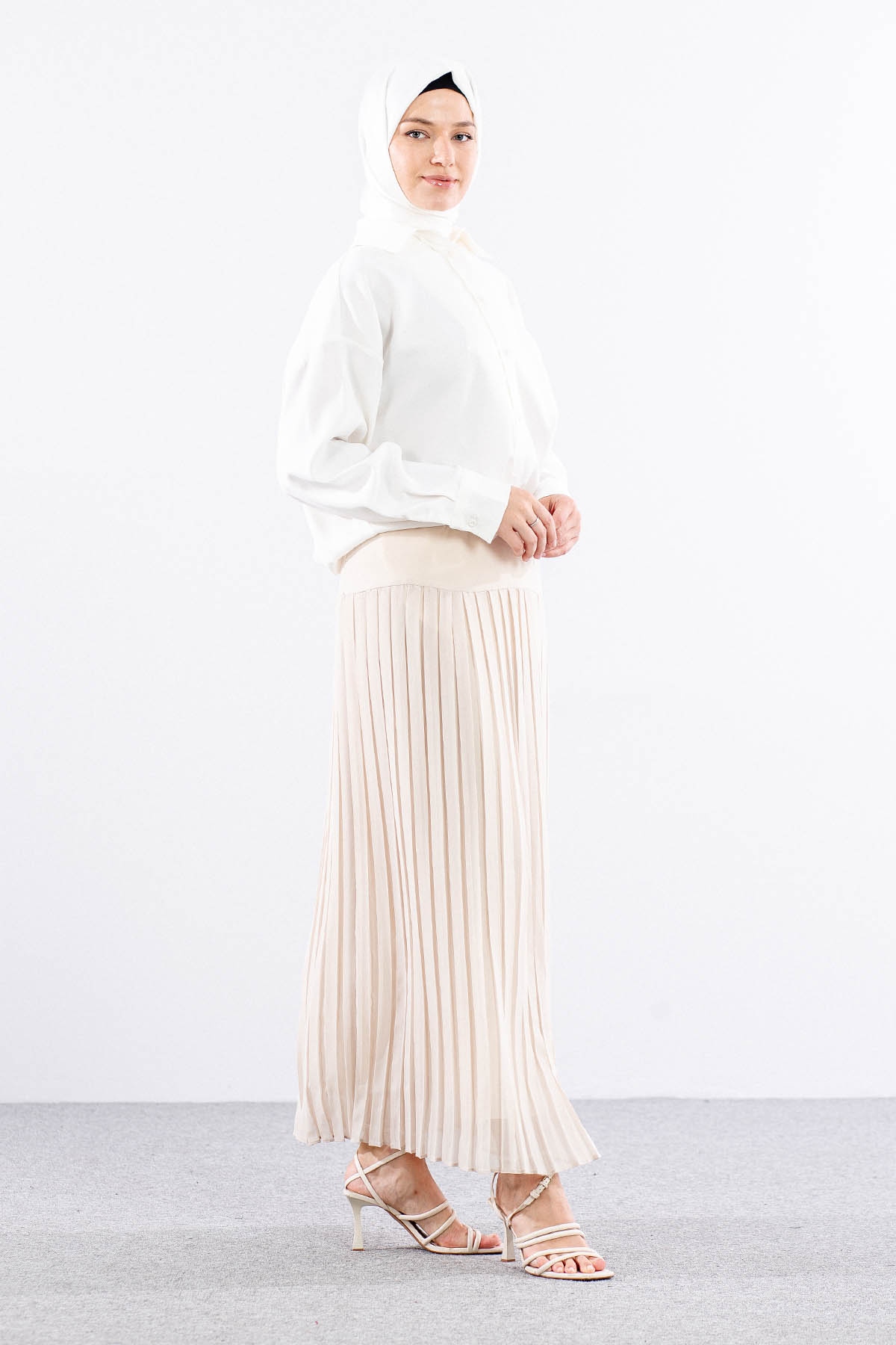 413 şfn Etek 1-6 G.plise - Tas - 3