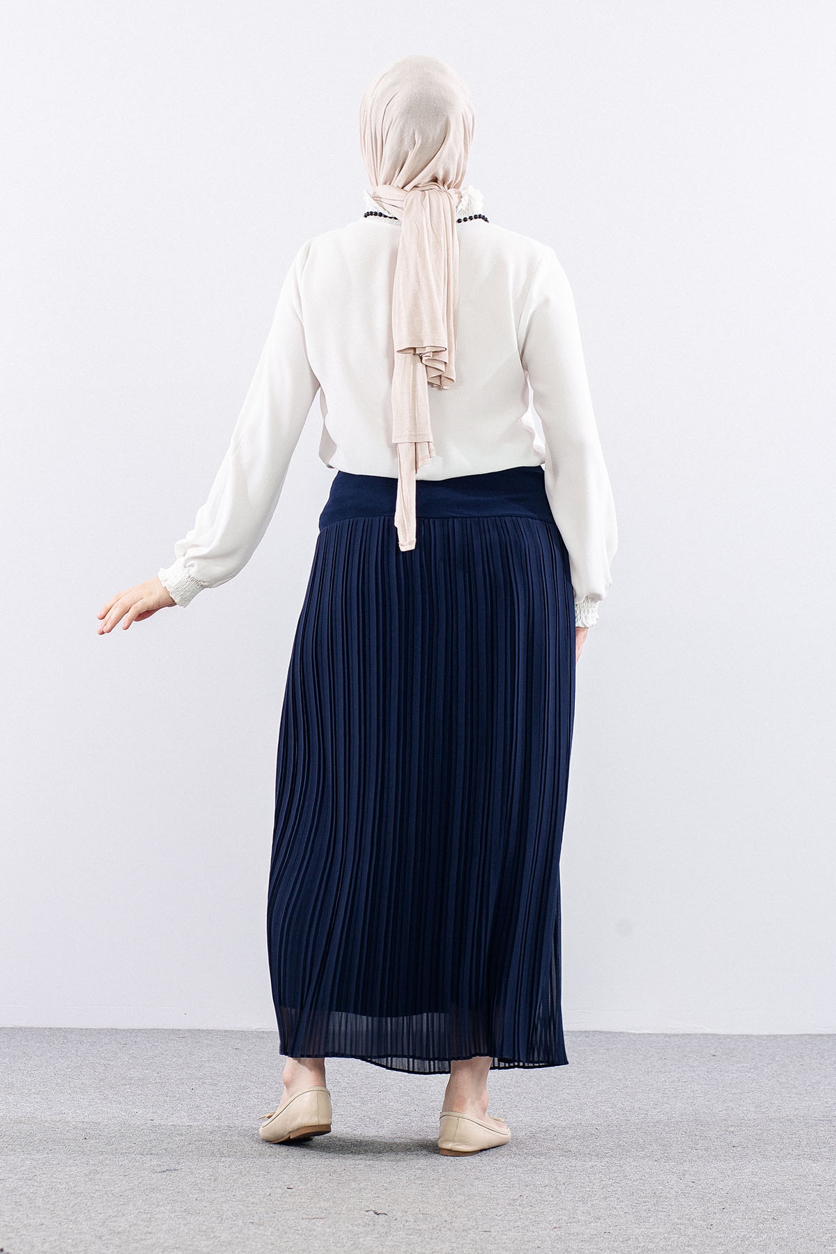 415 Pli̇seli̇ Etek 1-6 - Lacivert - 4