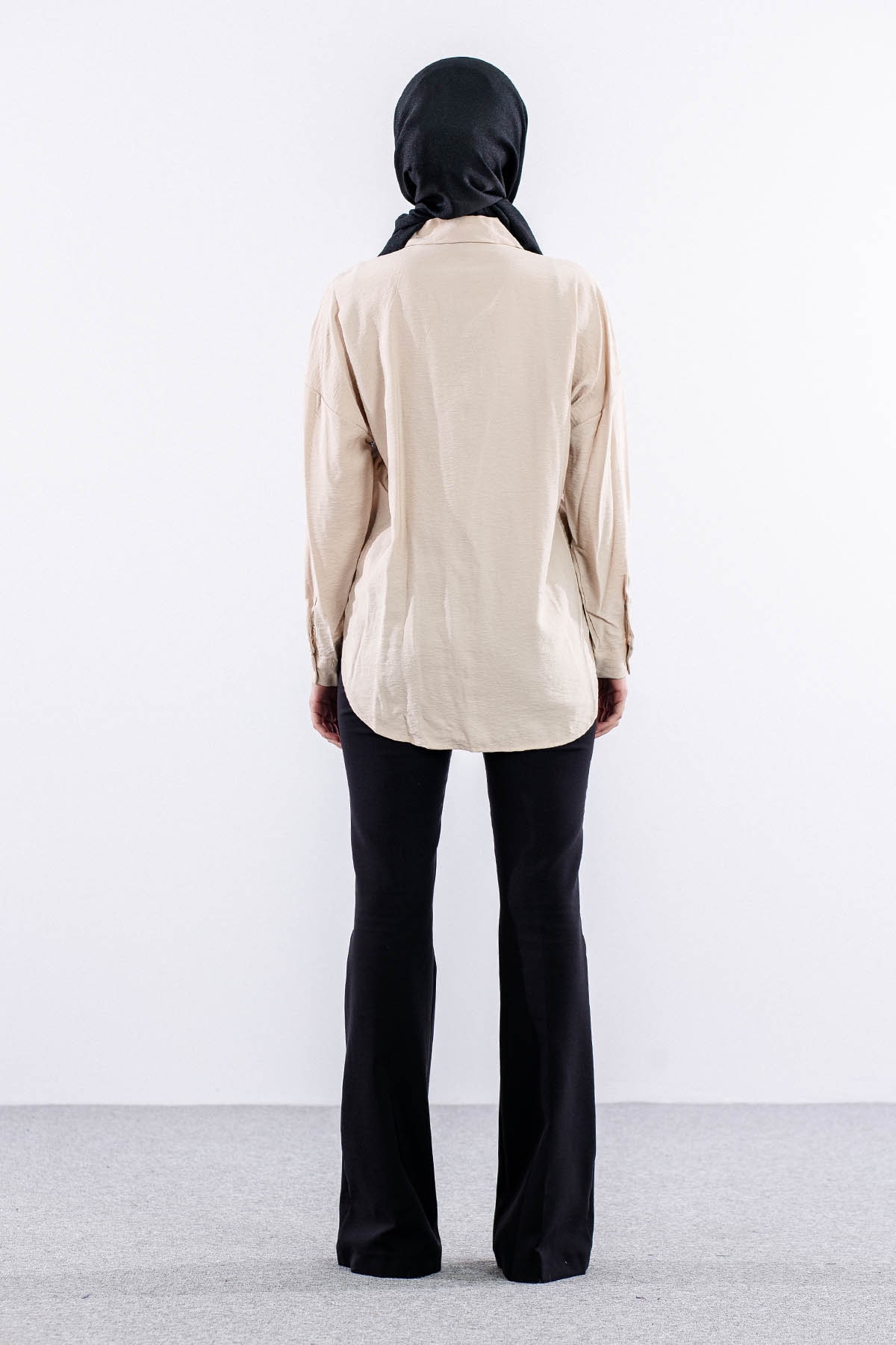 4202 Gömlek 38-44 - Bej - 4