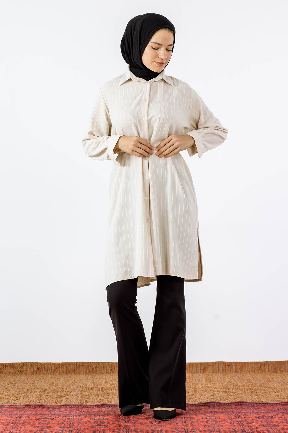 4212 Tunik Tek - Bej - 3