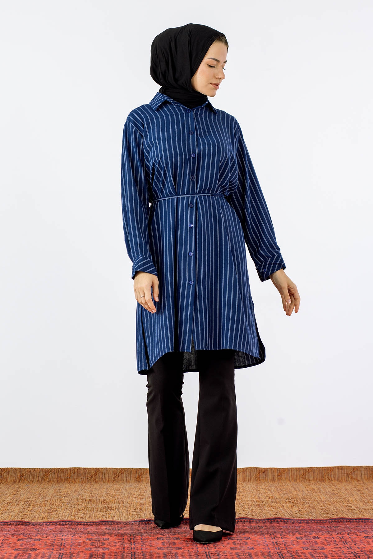 4212 Tunik Tek - Lacivert - 1