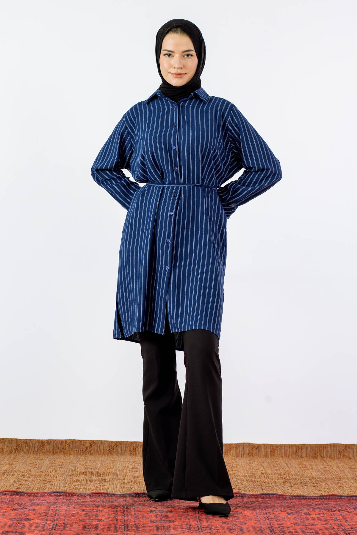 4212 Tunik Tek - Lacivert - 2