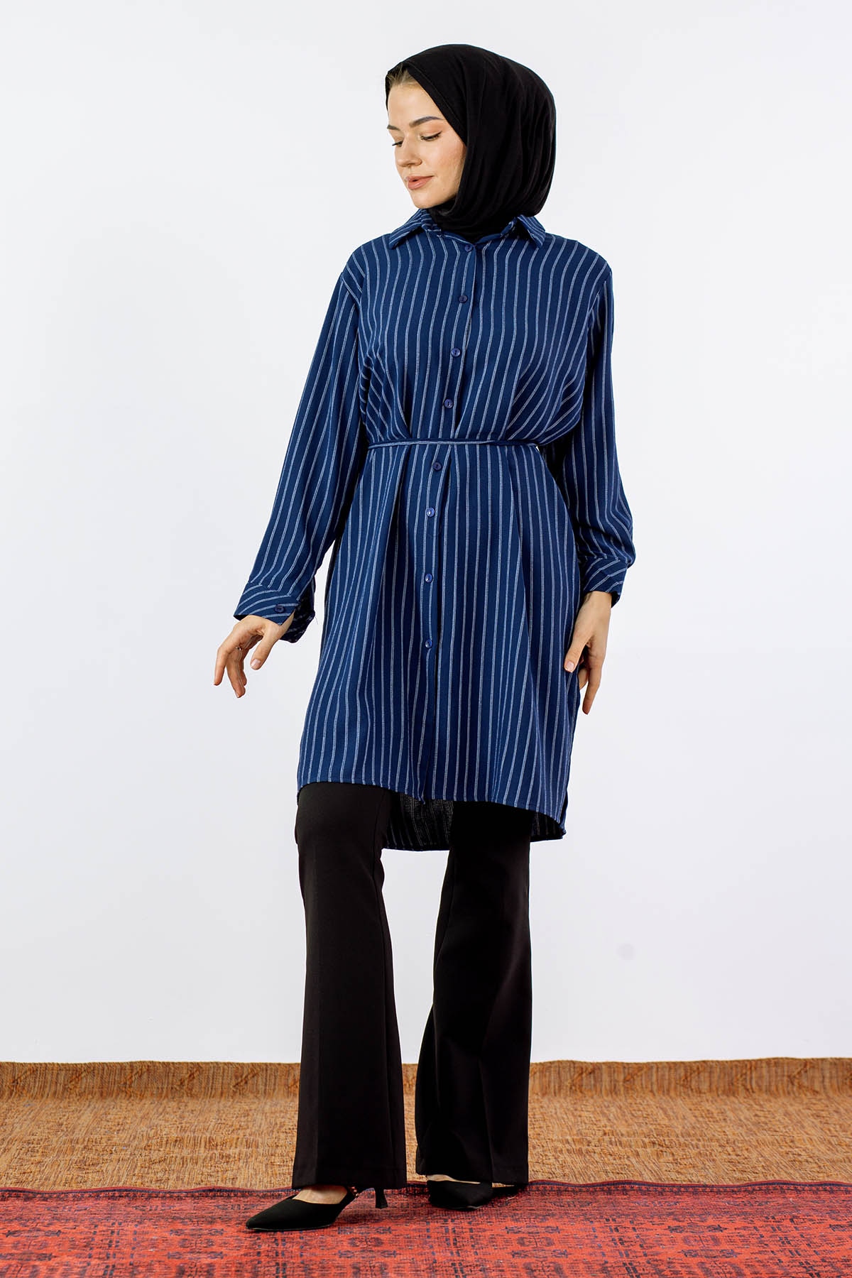 4212 Tunik Tek - Lacivert - 3