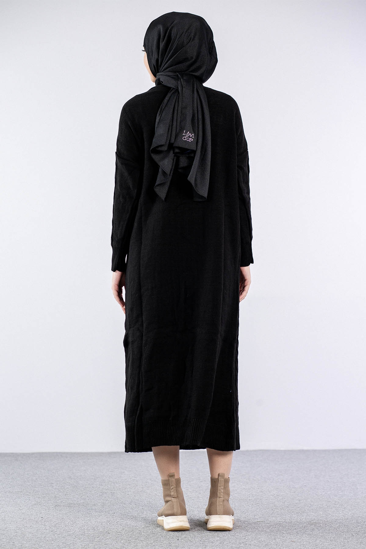 4216 Elbise Tek - Siyah - 4