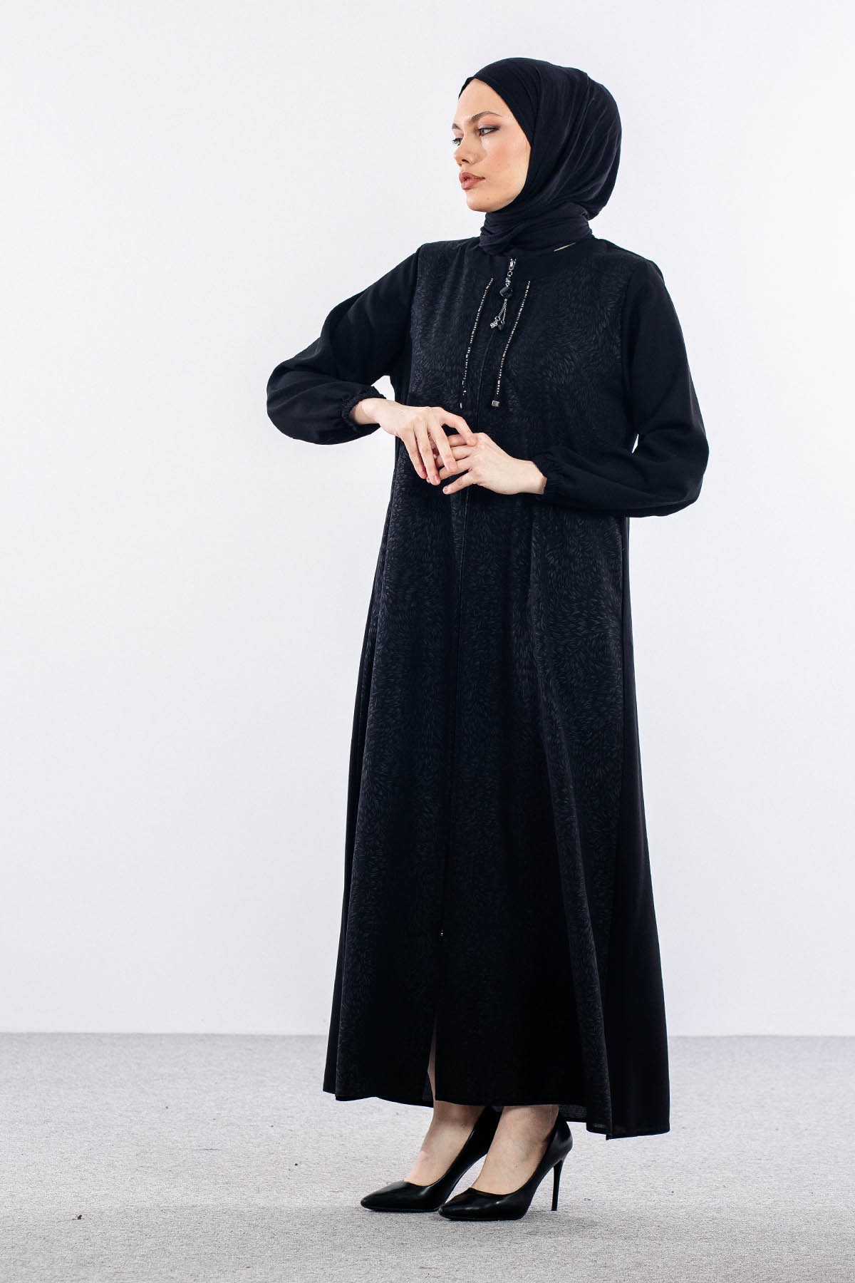 427 Ferace 46-56 Buhara ön Jakar - Siyah - 3