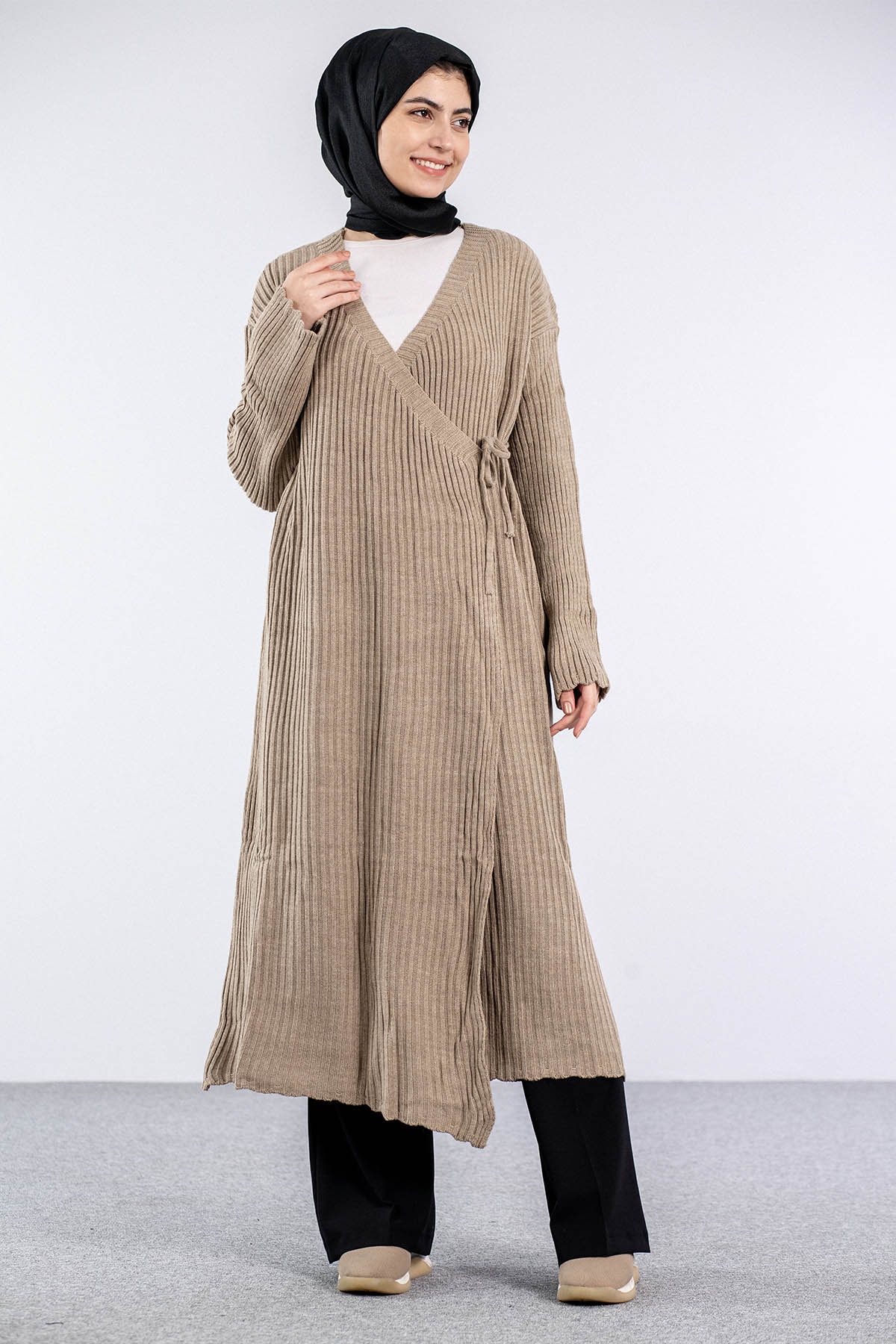 4280 Bağli Hirka Tek - Vizon - 1