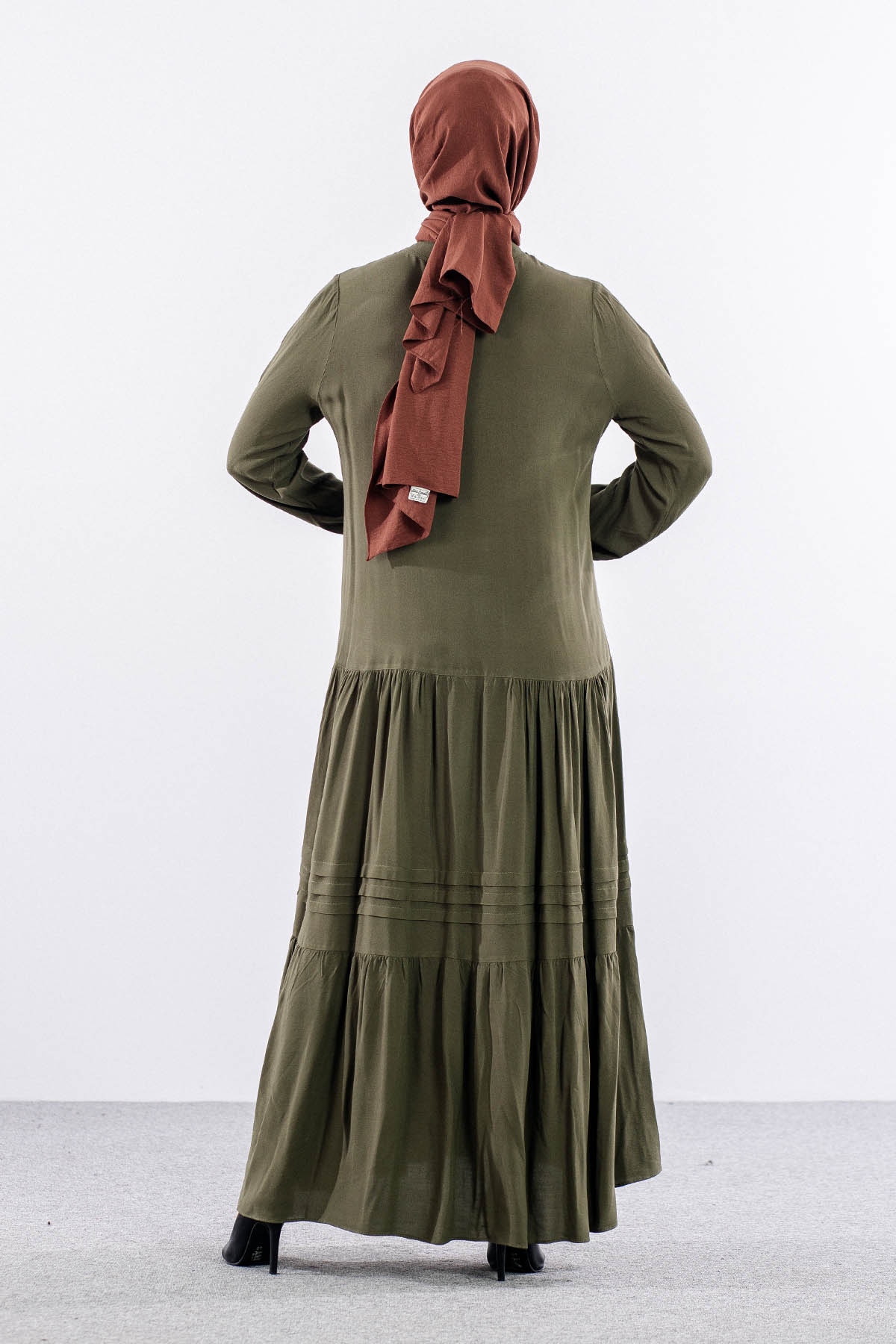 438 Elbise 1-3 Fisto Gupur - Haki - 4