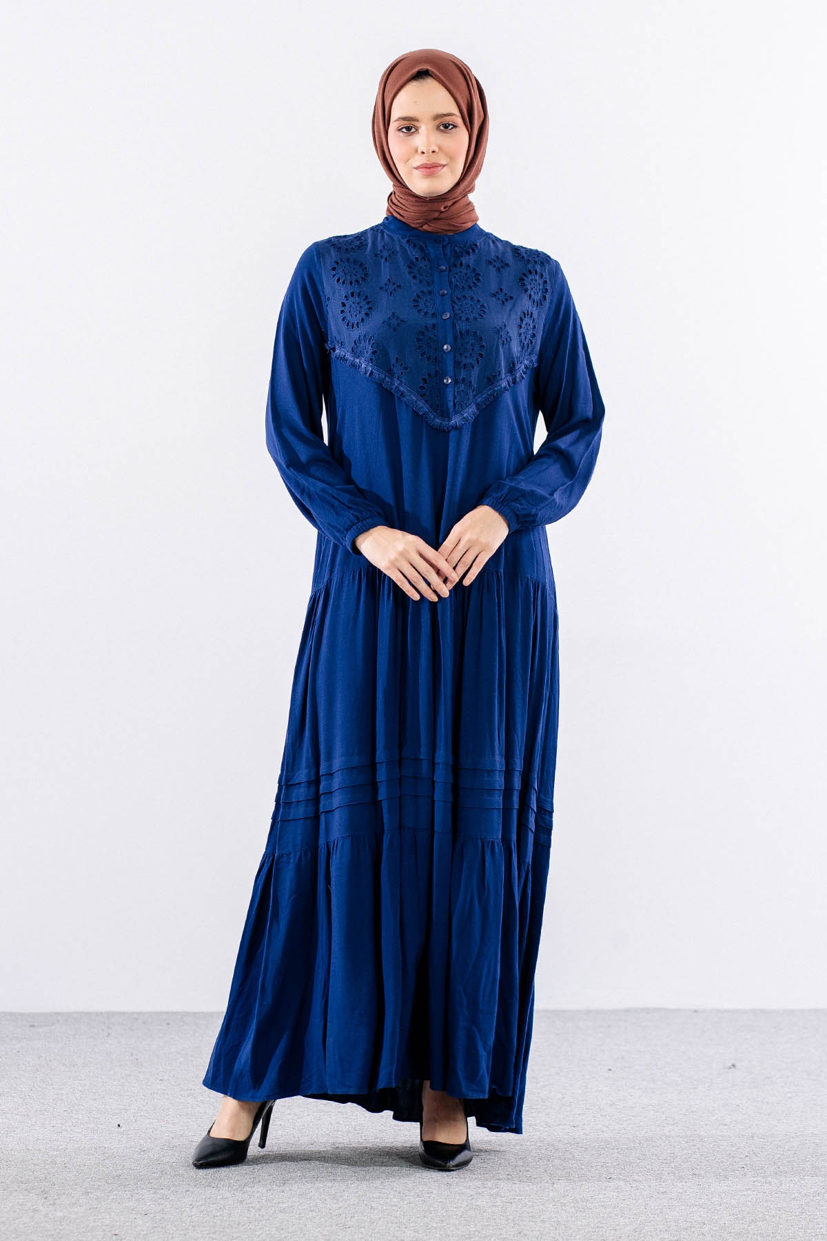 438 Elbise 1-3 Fisto Gupur - Lacivert - 1