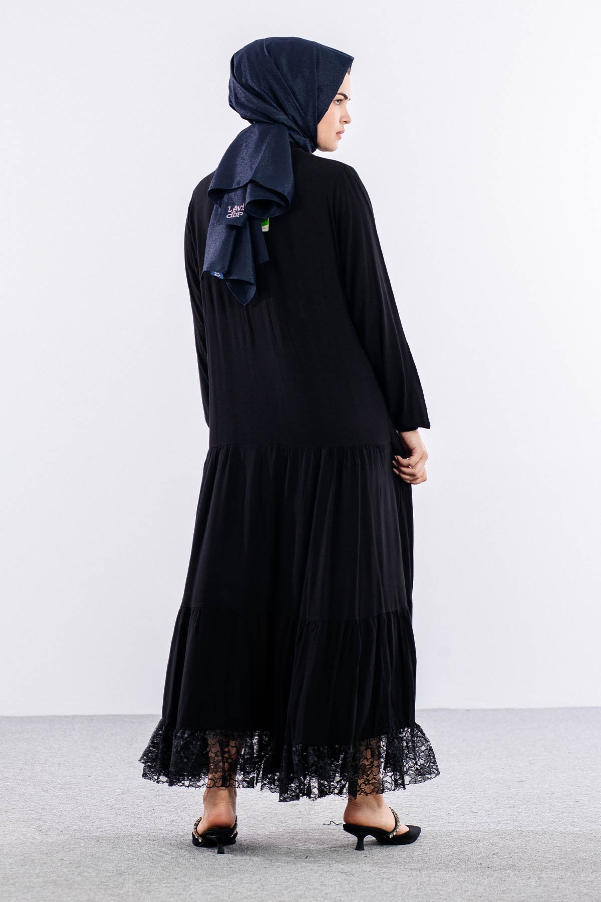 4423 Elbise 1-2-3 Vscn - Siyah - 5