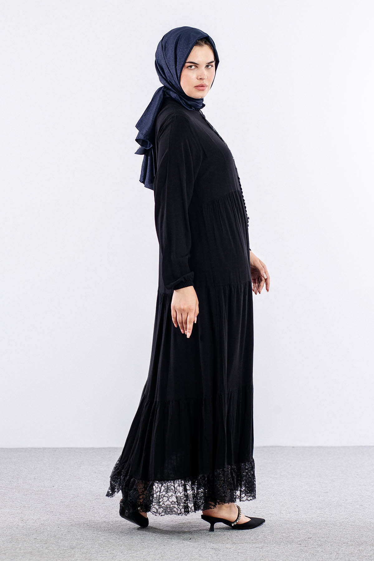 4423 Elbise 1-2-3 Vscn - Siyah - 3