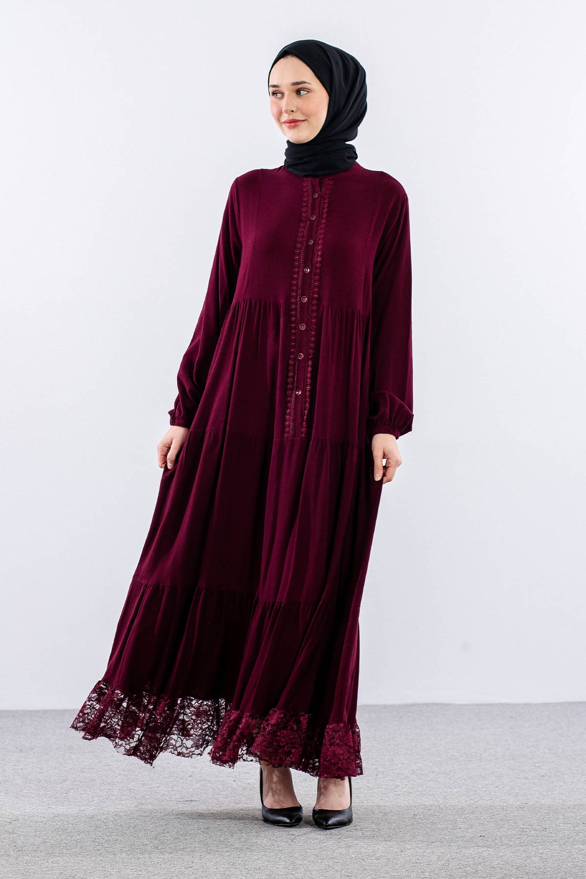 4423 Vi̇skon Elbi̇se 38-40-42 - Bordo - 2