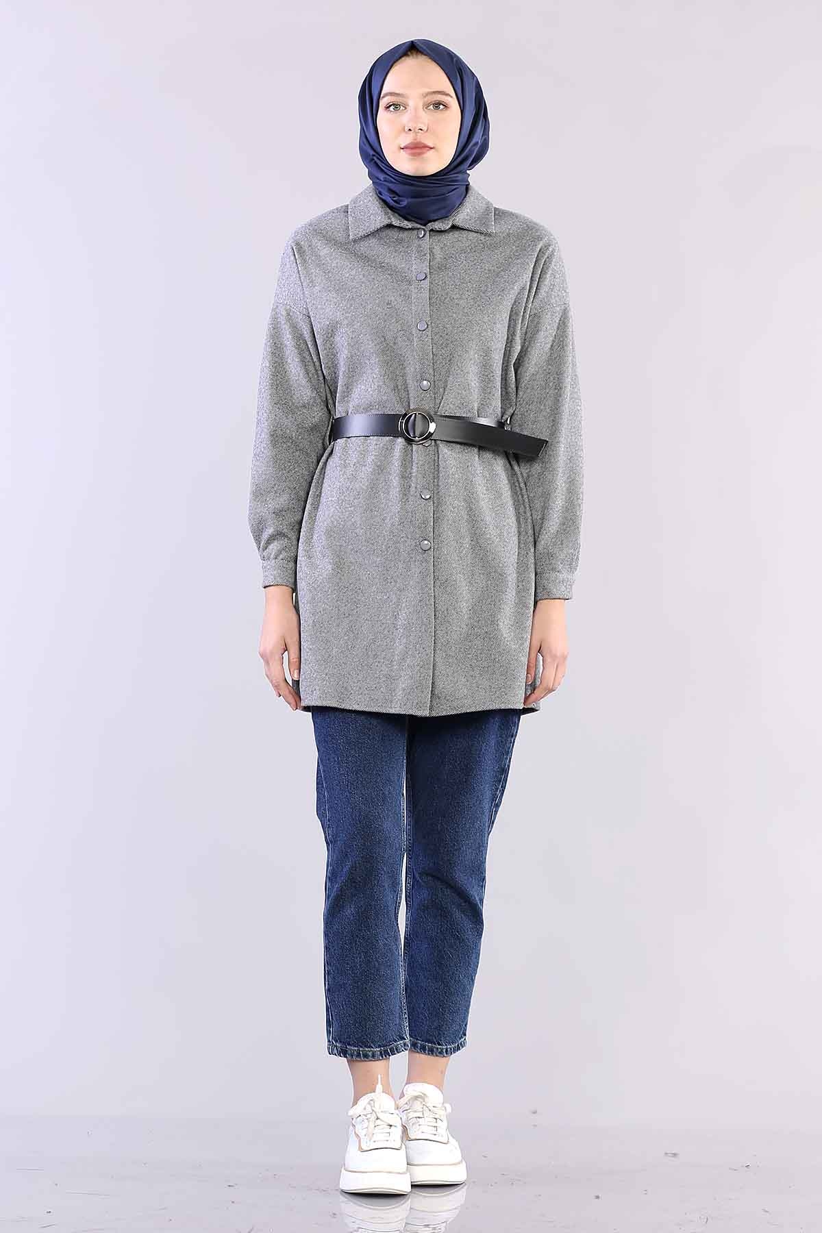 4504 Kalin Tunik 38-44 - Antrasit - 2