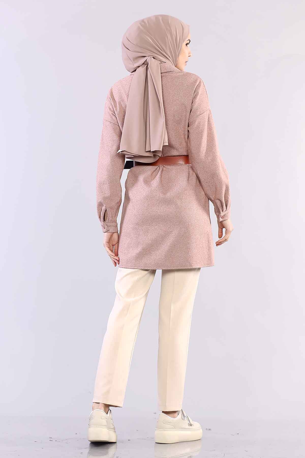 4504 Kalin Tunik 38-44 - Kiremit - 4