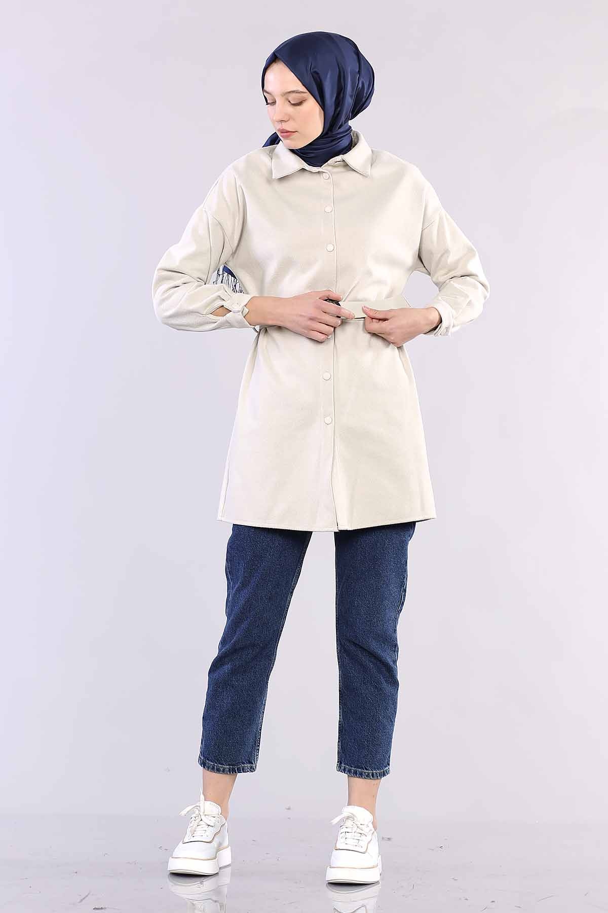 4504 Kalin Tunik 38-44 - Krem - 2