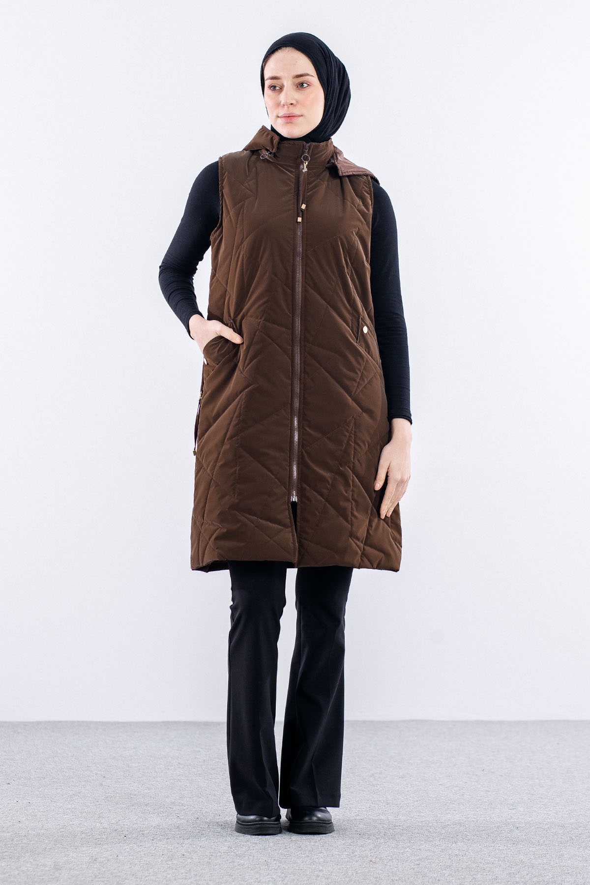 4511 şişme Yelek 40-46 - Kahve - 1