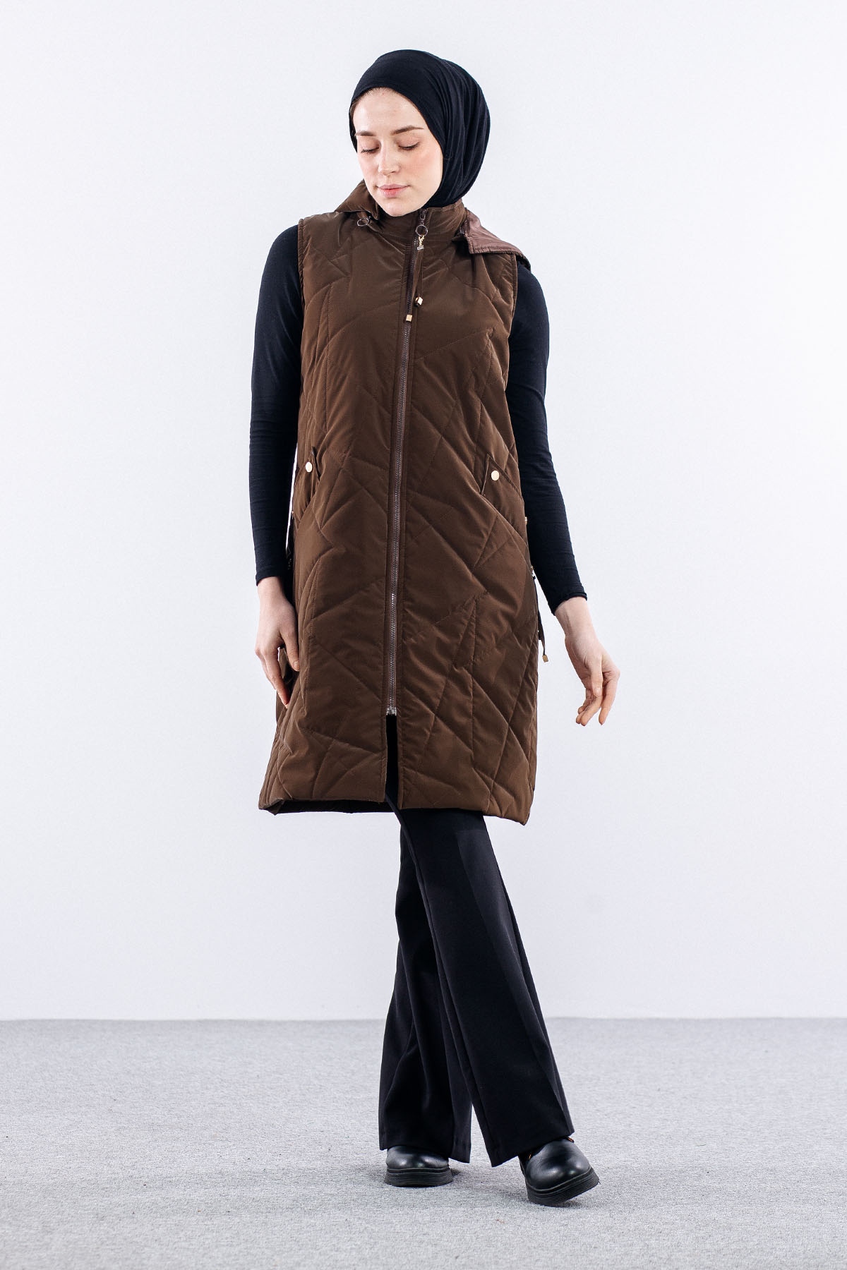 4511 şişme Yelek 40-46 - Kahve - 2