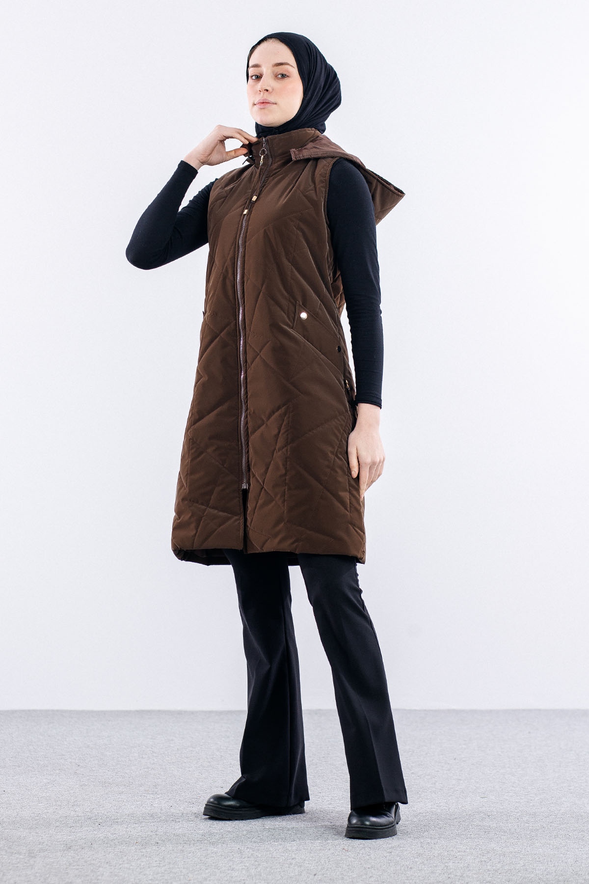 4511 şişme Yelek 40-46 - Kahve - 4