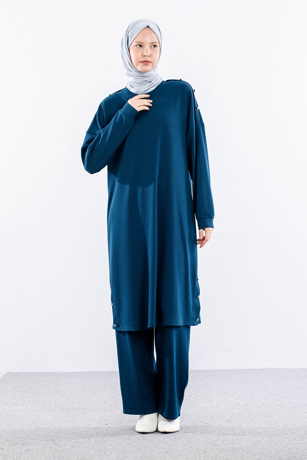 4540 Takim 4-5-6 Dugme - Petrol - 1