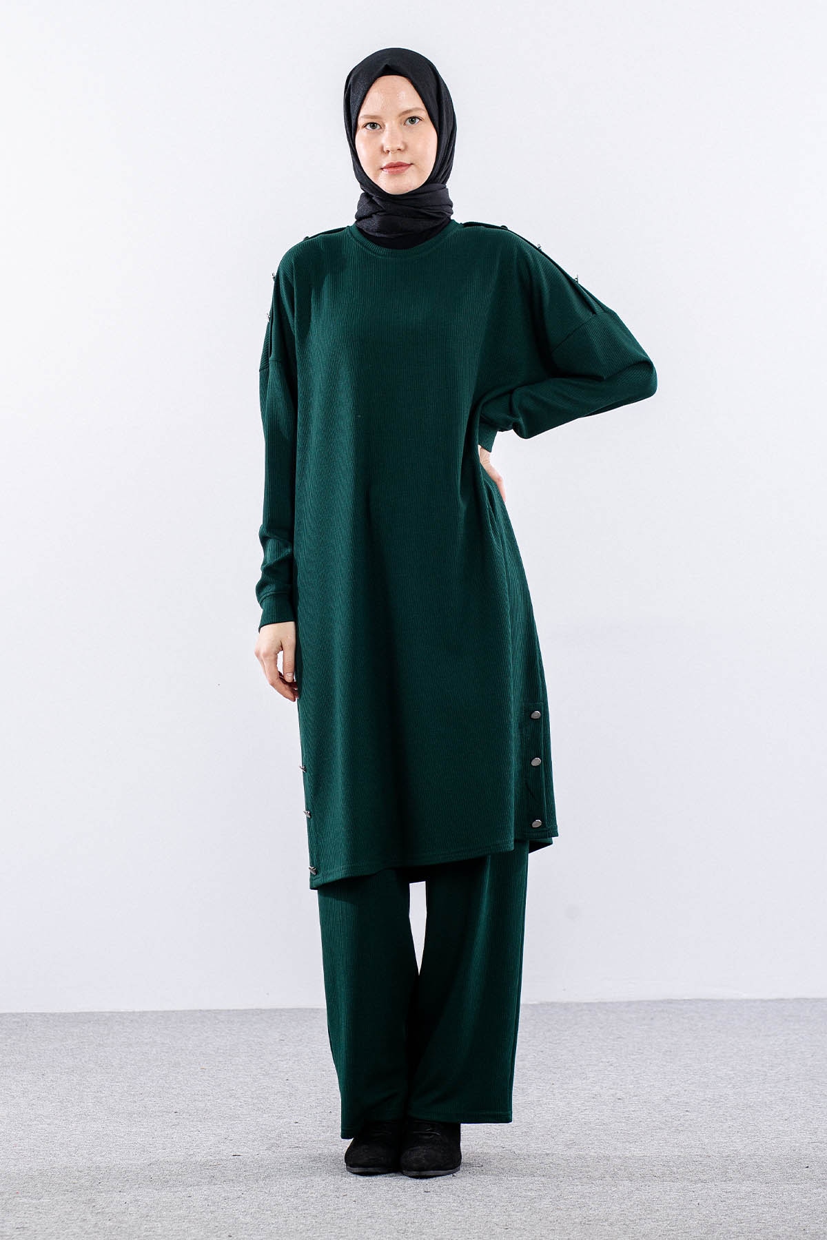 4540 Takim 4-5-6 Dugme - Zumrut - 4