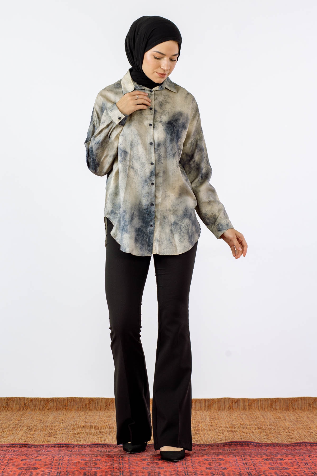 4566 Gömlek 38-44 - Krem - 2