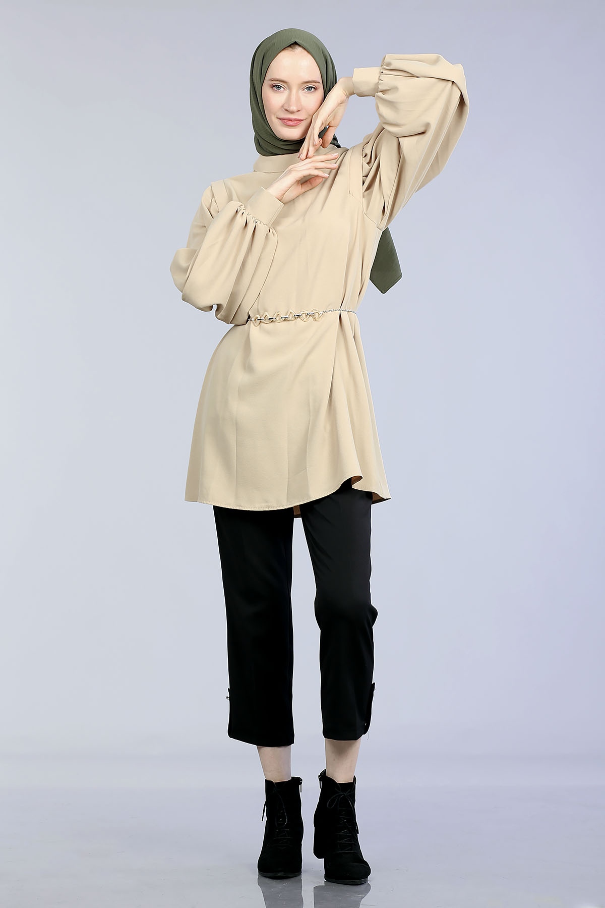 4609 Tunik 36-44 Kly - Bej - 1