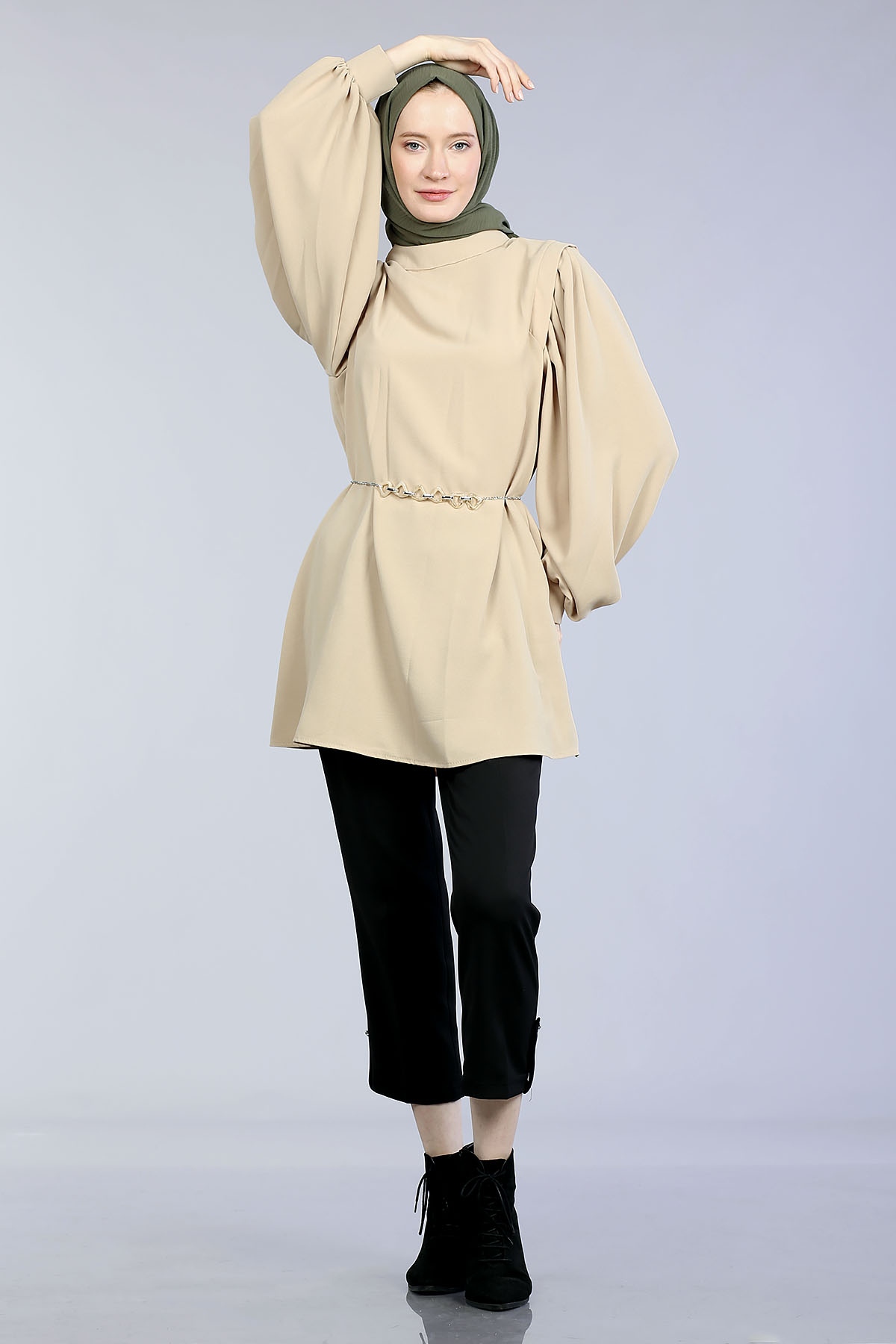 4609 Tunik 36-44 Kly - Bej - 4