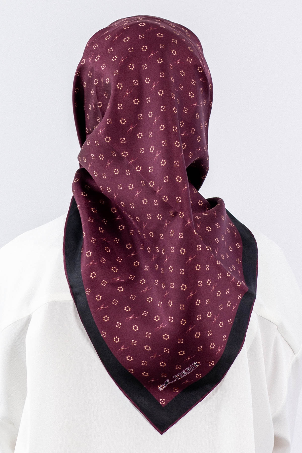 4639 İpek Eşarp - Bordo - 3