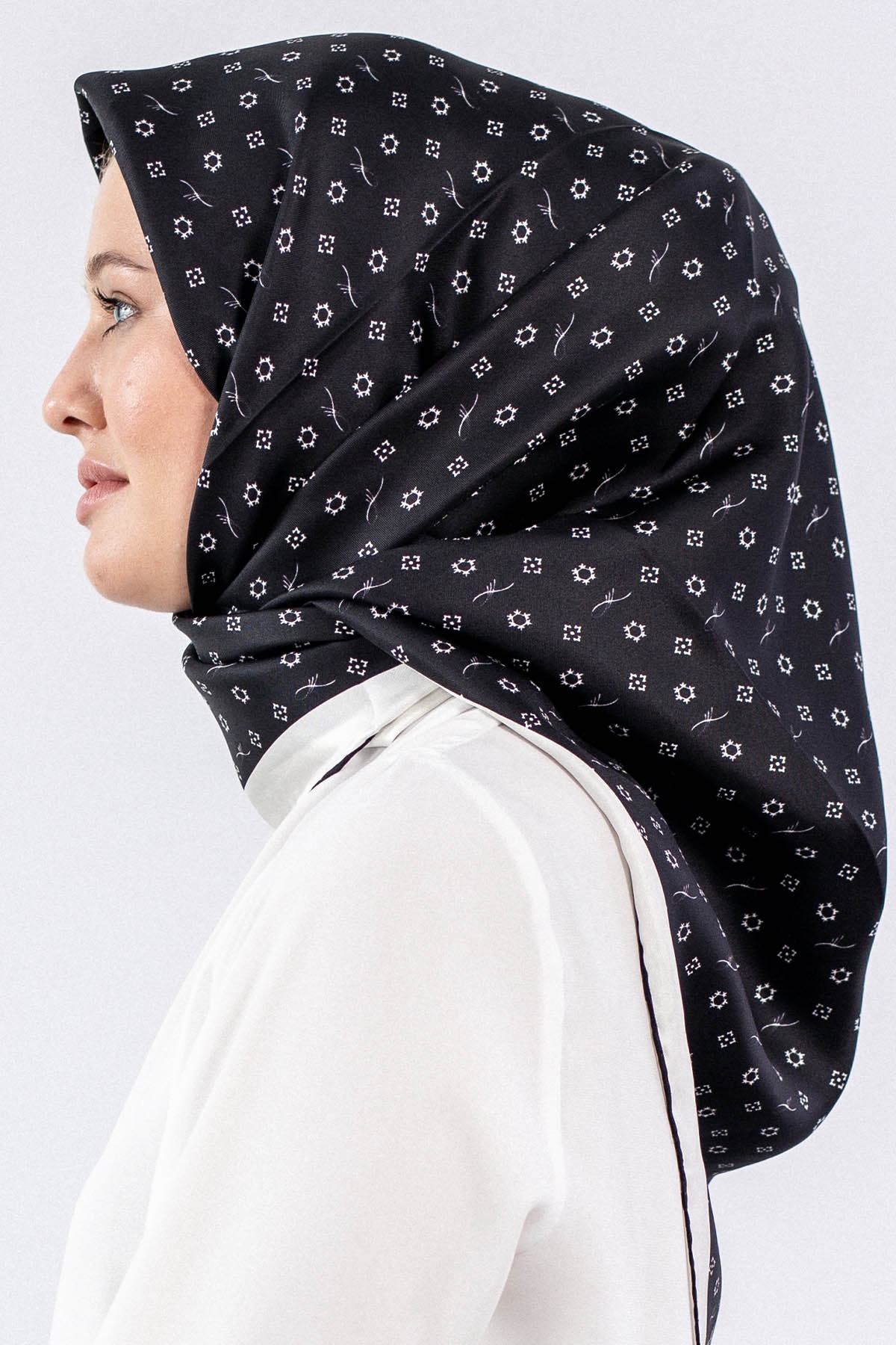 4639 İpek Eşarp - Siyah_beyaz - 2