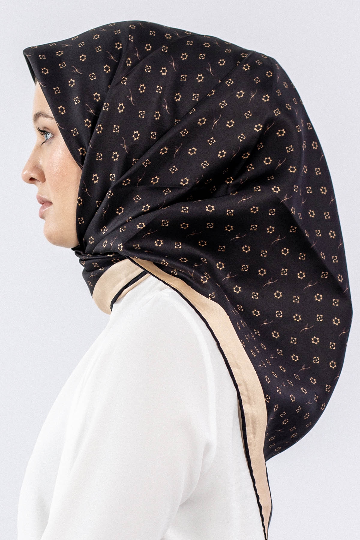 4639 İpek Eşarp - Siyah_gold - 2