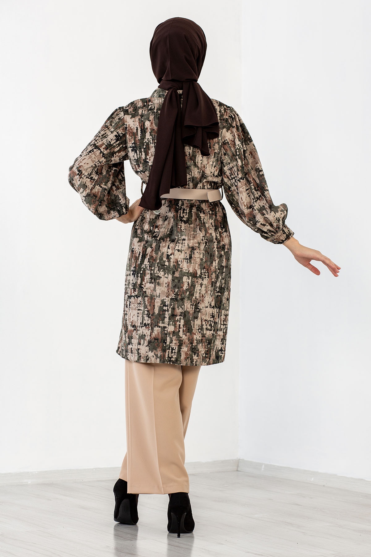4710 Tunik Kemerli 38-46 - Haki - 5