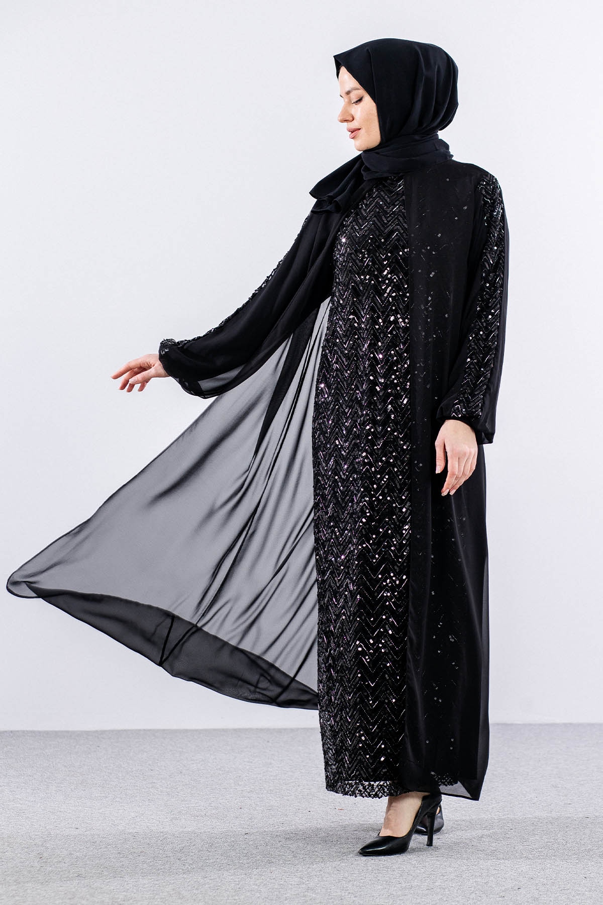 472 şik Elbise 1-4 - Siyah - 2