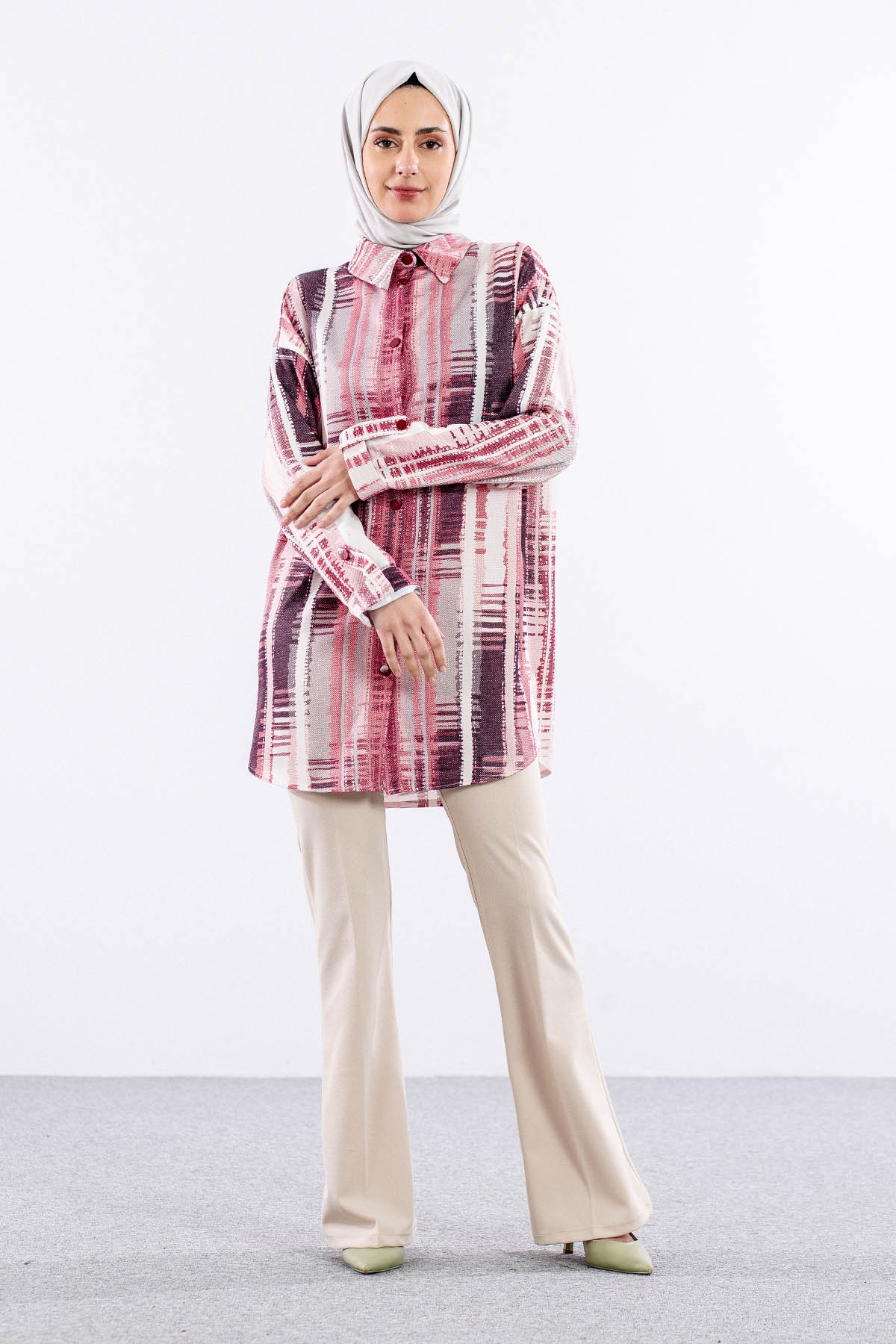 4807 Tunik 38-46 - Bordo - 2