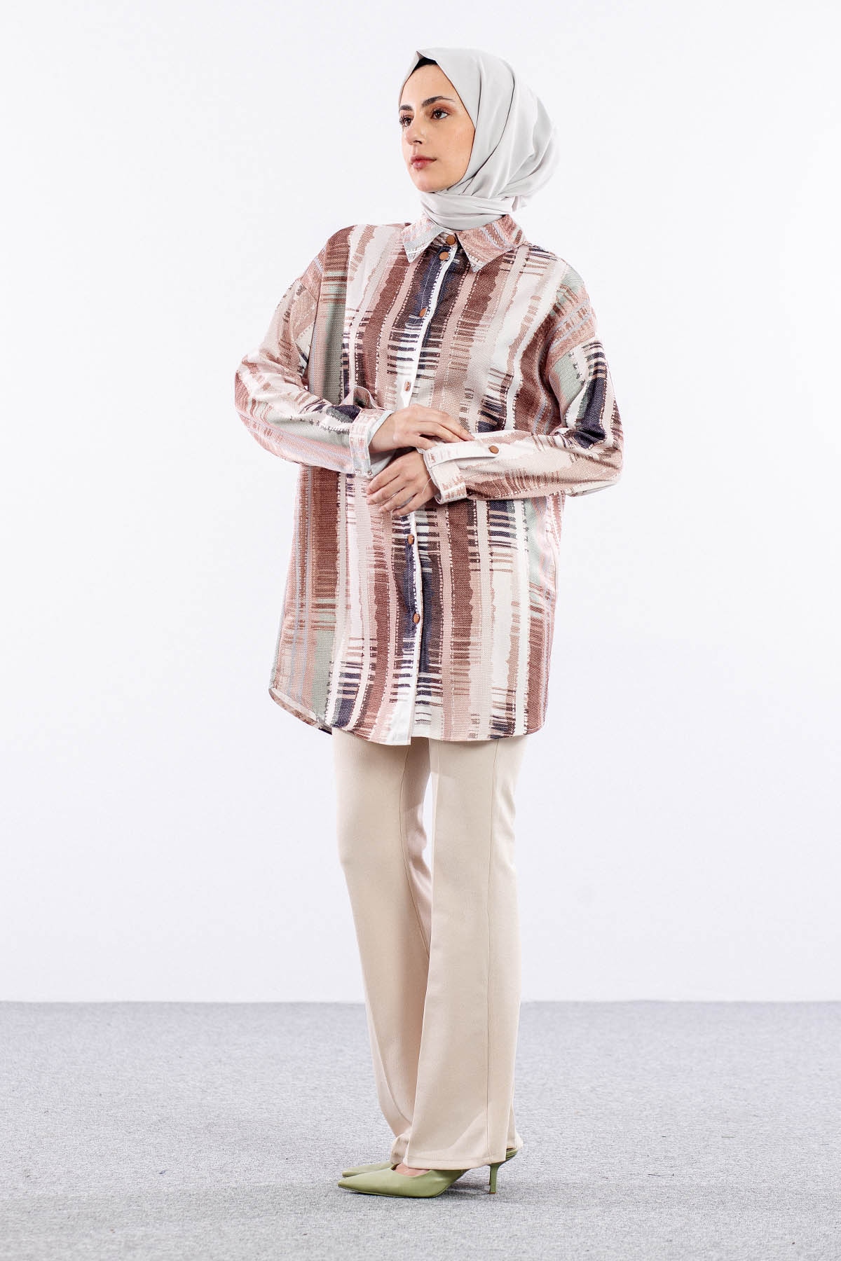 4807 Tunik 38-46 - Kahve - 4