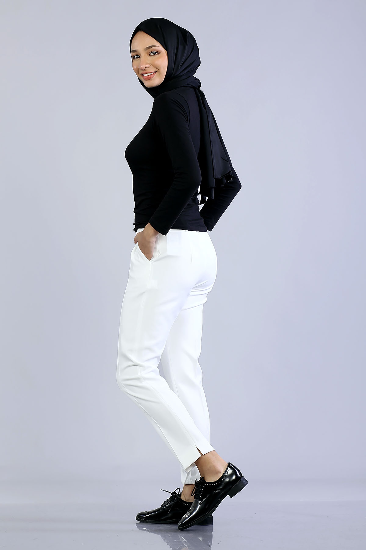 5001 Pantolon Ekru - 2