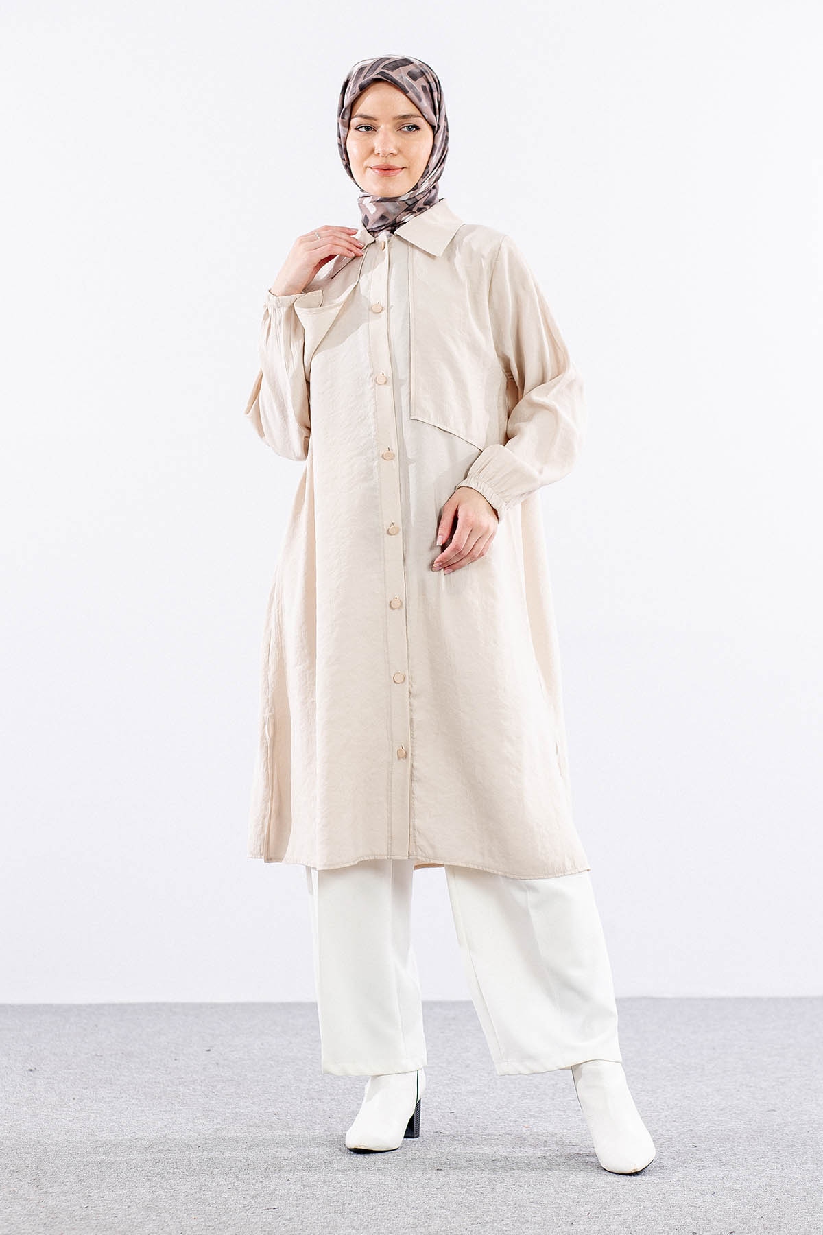 5001 Tunik 44-52 - Bej - 1