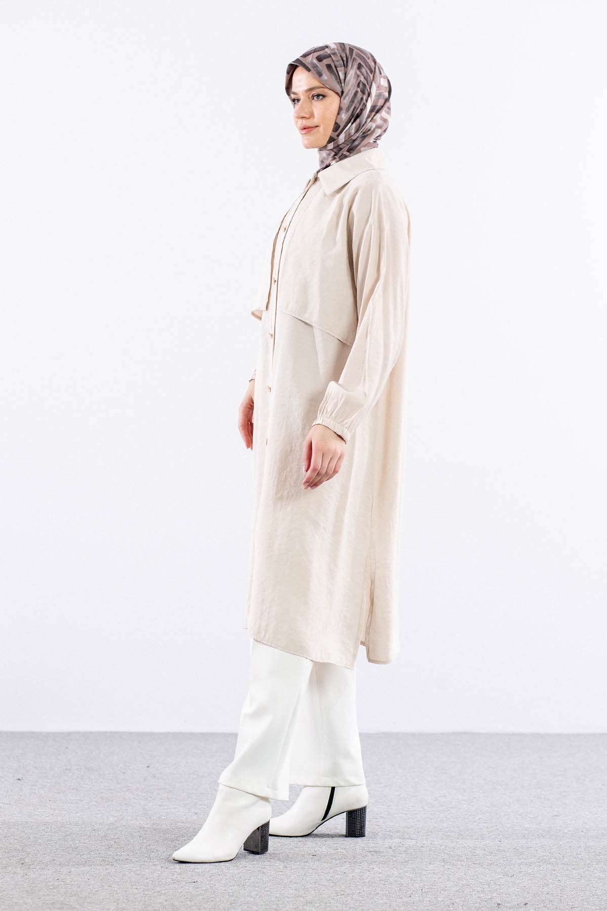 5001 Tunik 44-52 - Bej - 4