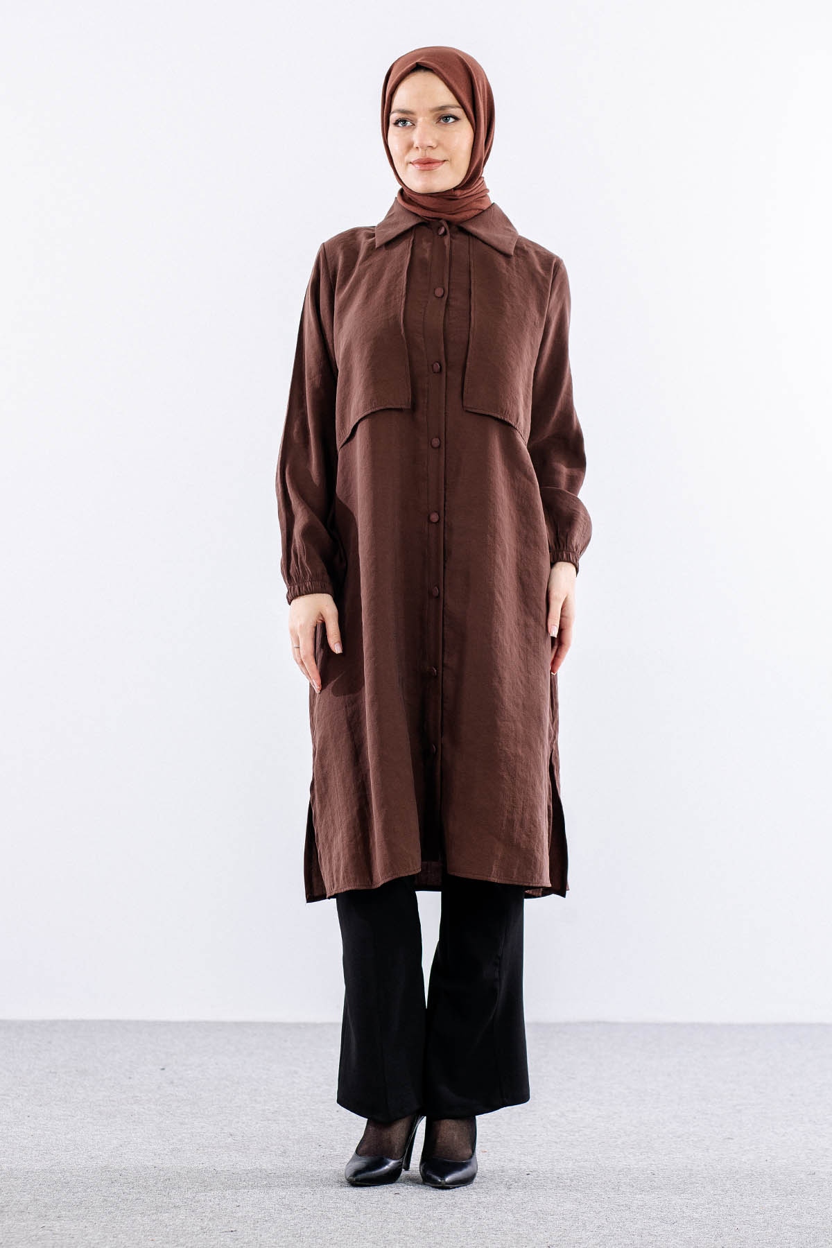 5001 Tunik 44-52 - Kahve - 1