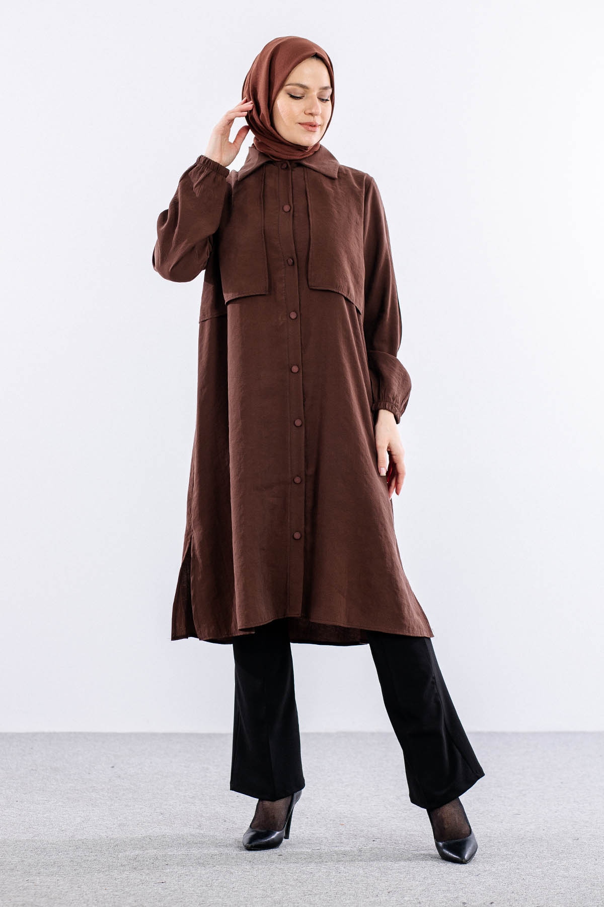 5001 Tunik 44-52 - Kahve - 2