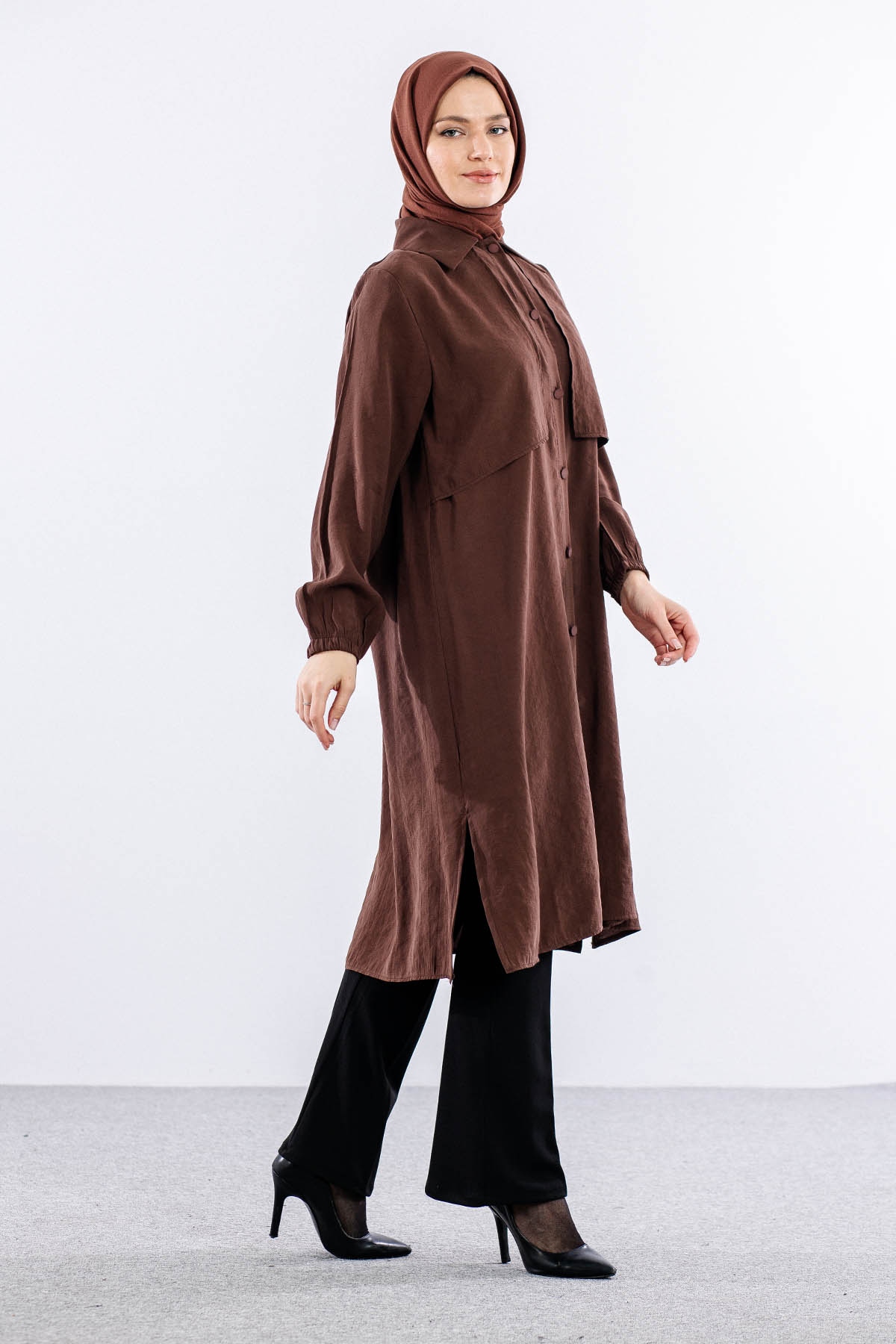 5001 Tunik 44-52 - Kahve - 3