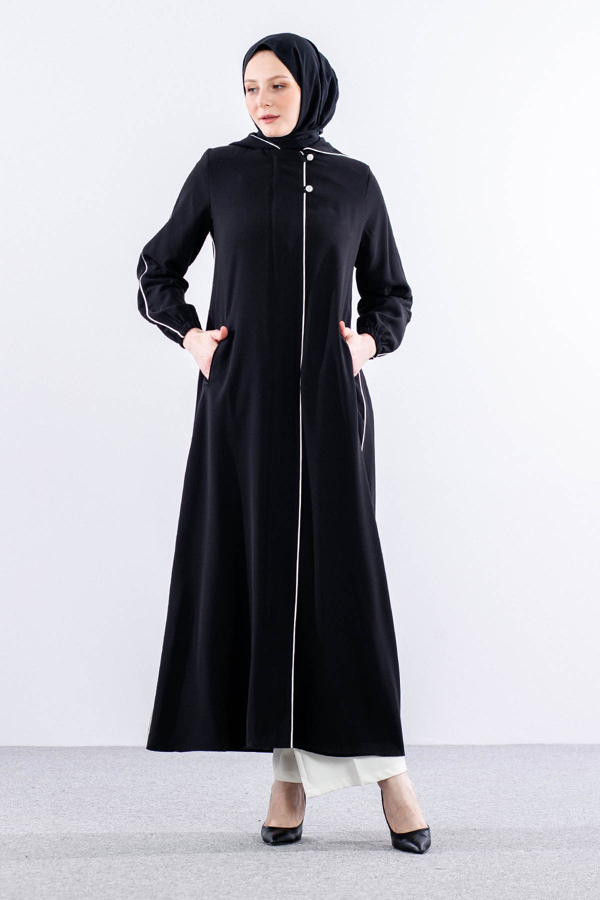 5003 Ferace 40-50 Biye - Siyah - 1